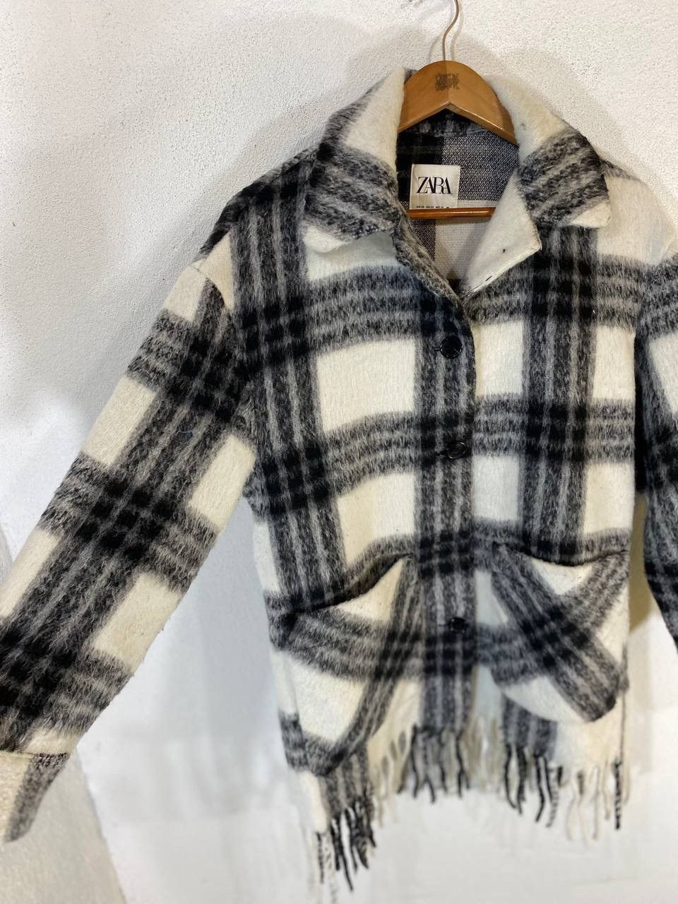 Zara Zara shadow plaid wool Jacket Very Nice Design Size US XS / EU 42 / 0 - 3 Thumbnail