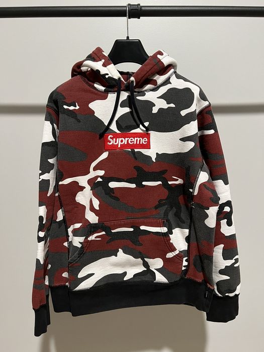 Supreme Box Logo Pullover Red Camo Men's - FW13 - US