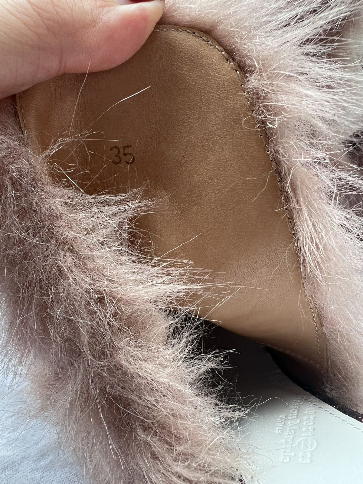 Maison Margiela 🔥 Rare Maison Margiela FW15 Runway fur shoes heels mules Size US 5 / IT 35 - 7 Thumbnail