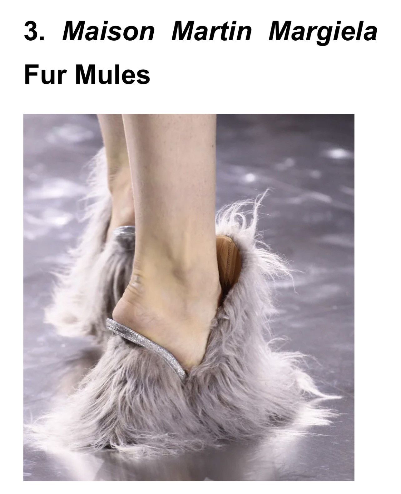 Maison Margiela 🔥 Rare Maison Margiela FW15 Runway fur shoes heels mules Size US 5 / IT 35 - 14 Thumbnail