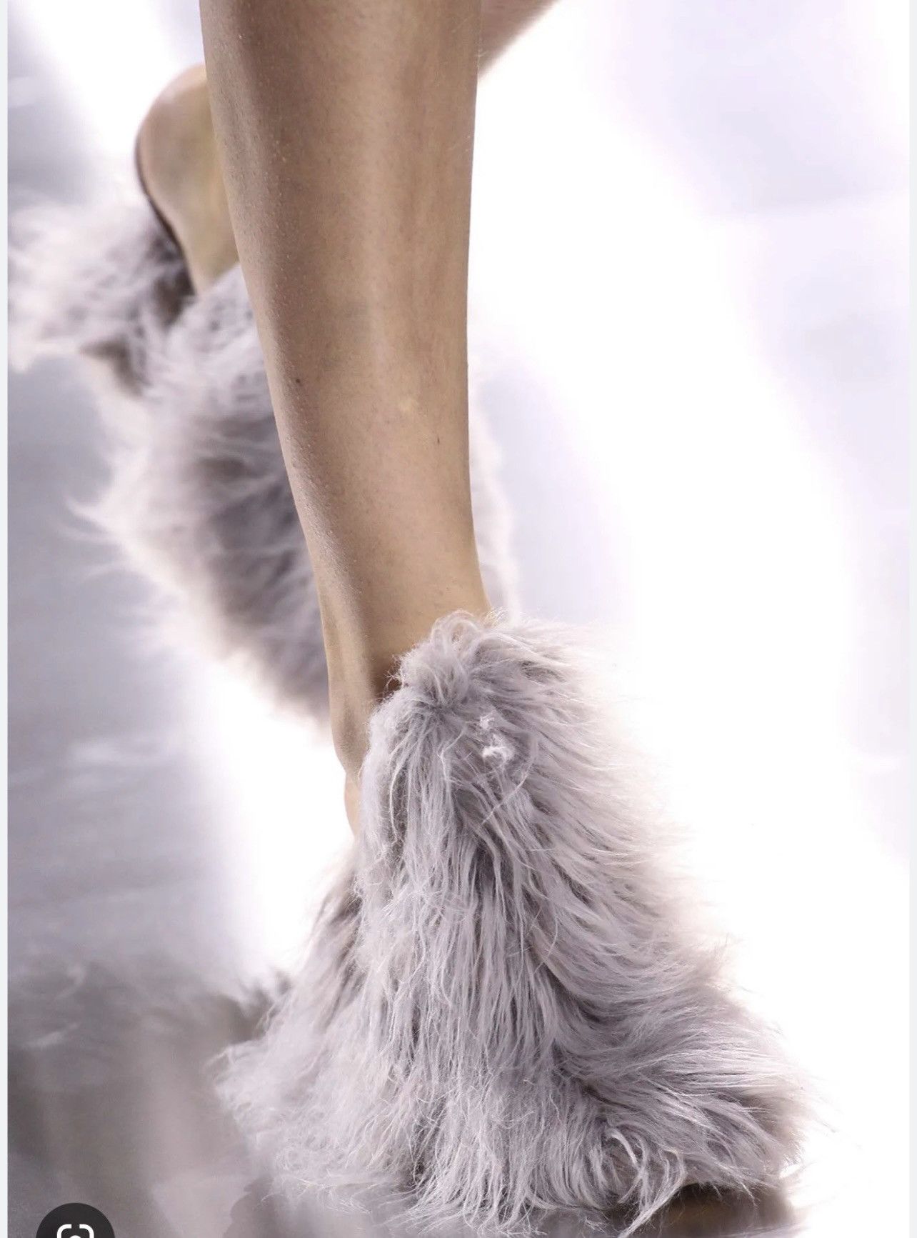 Maison Margiela 🔥 Rare Maison Margiela FW15 Runway fur shoes heels mules Size US 5 / IT 35 - 13 Thumbnail