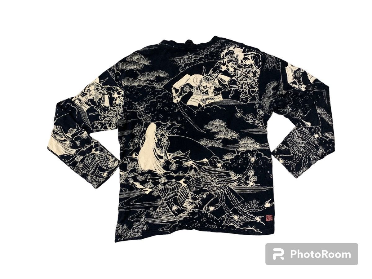 Japanese Brand Nice Overprint Embroidery Print Samurai L/Sleeve T Shirt Size US M / EU 48-50 / 2 - 1 Thumbnail