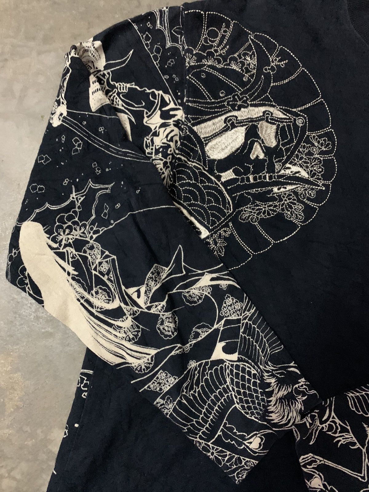 Japanese Brand Nice Overprint Embroidery Print Samurai L/Sleeve T Shirt Size US M / EU 48-50 / 2 - 3 Thumbnail
