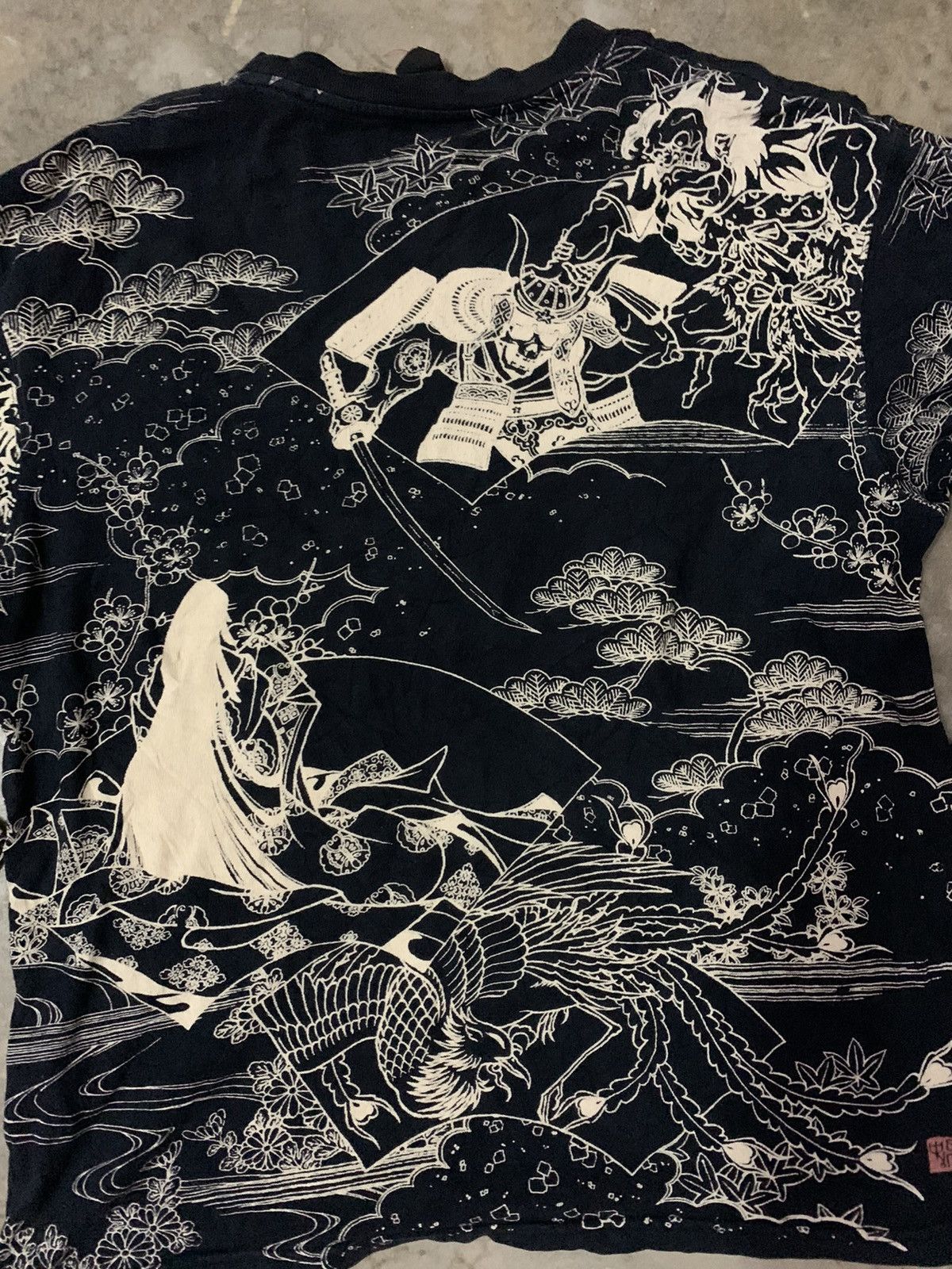 Japanese Brand Nice Overprint Embroidery Print Samurai L/Sleeve T Shirt Size US M / EU 48-50 / 2 - 7 Thumbnail