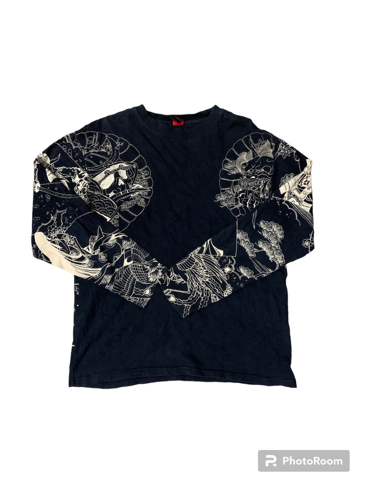 Japanese Brand Nice Overprint Embroidery Print Samurai L/Sleeve T Shirt Size US M / EU 48-50 / 2 - 2 Thumbnail
