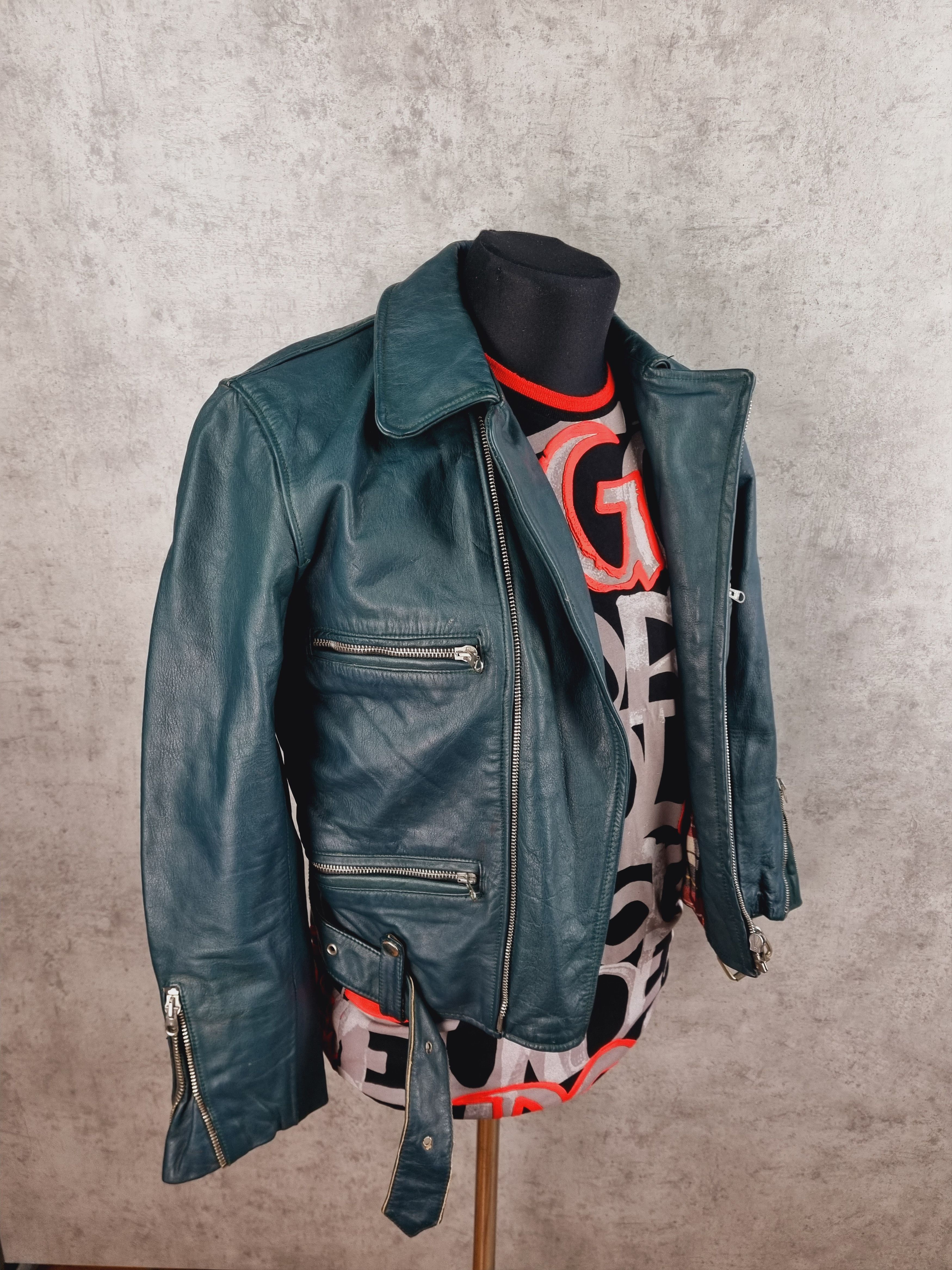 Vintage Unique 90s Leather Jacket Size US S / EU 44-46 / 1 - 1 Thumbnail