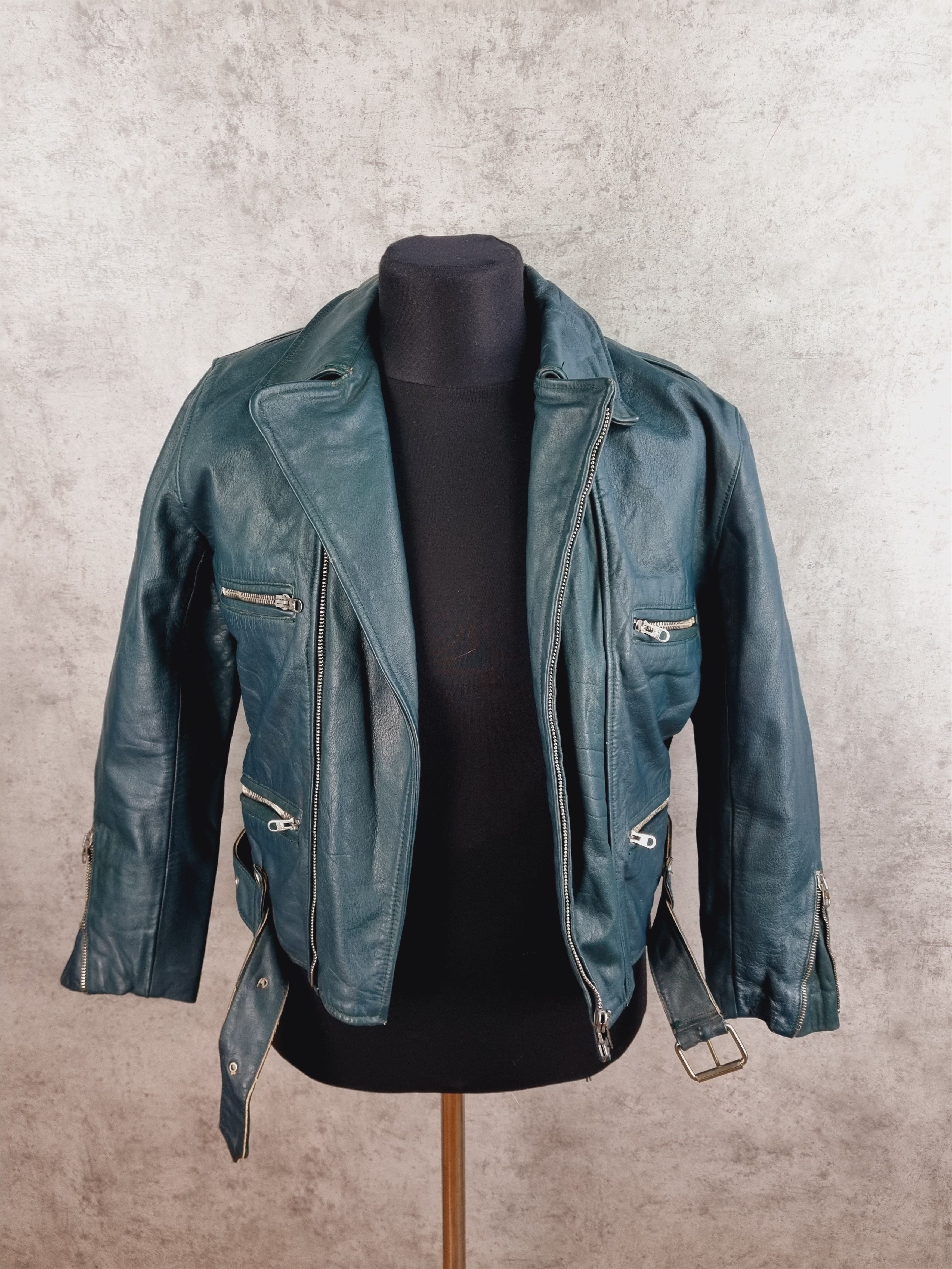 Vintage Unique 90s Leather Jacket Size US S / EU 44-46 / 1 - 21 Thumbnail
