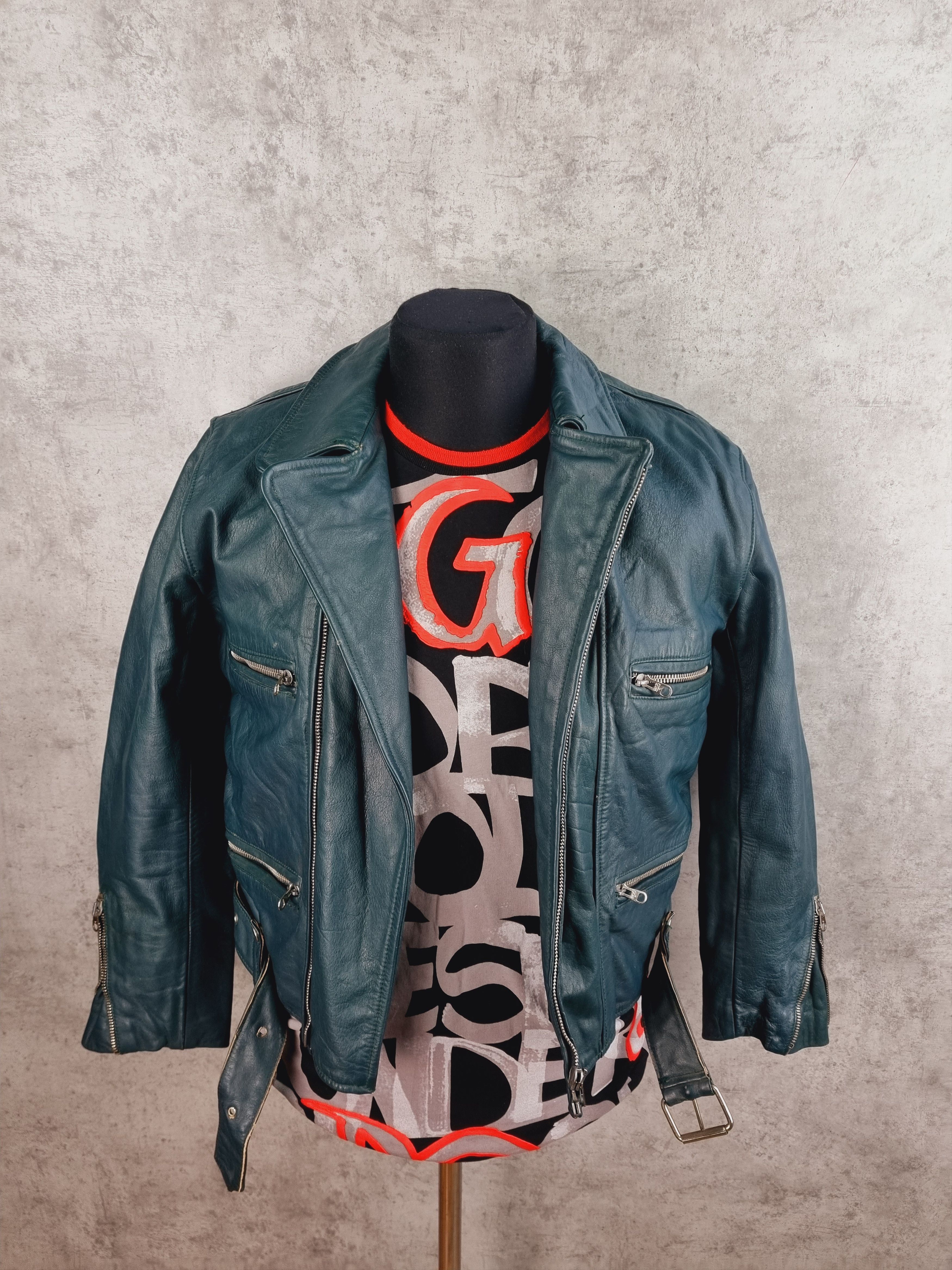 Vintage Unique 90s Leather Jacket Size US S / EU 44-46 / 1 - 2 Thumbnail