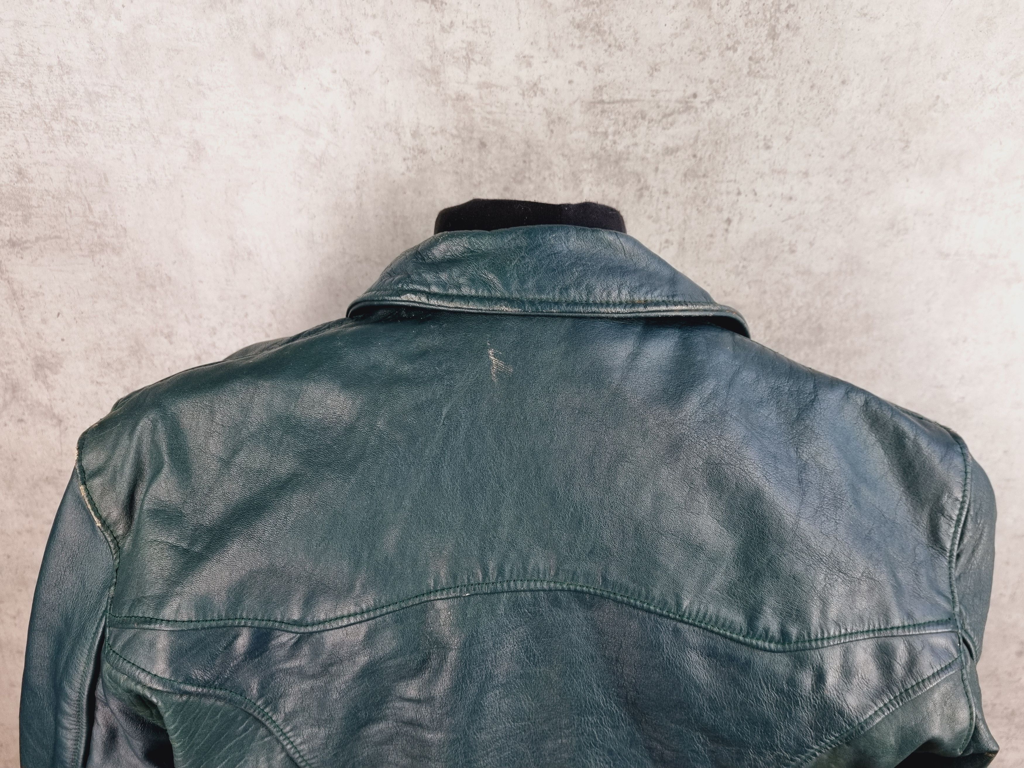 Vintage Unique 90s Leather Jacket Size US S / EU 44-46 / 1 - 9 Thumbnail