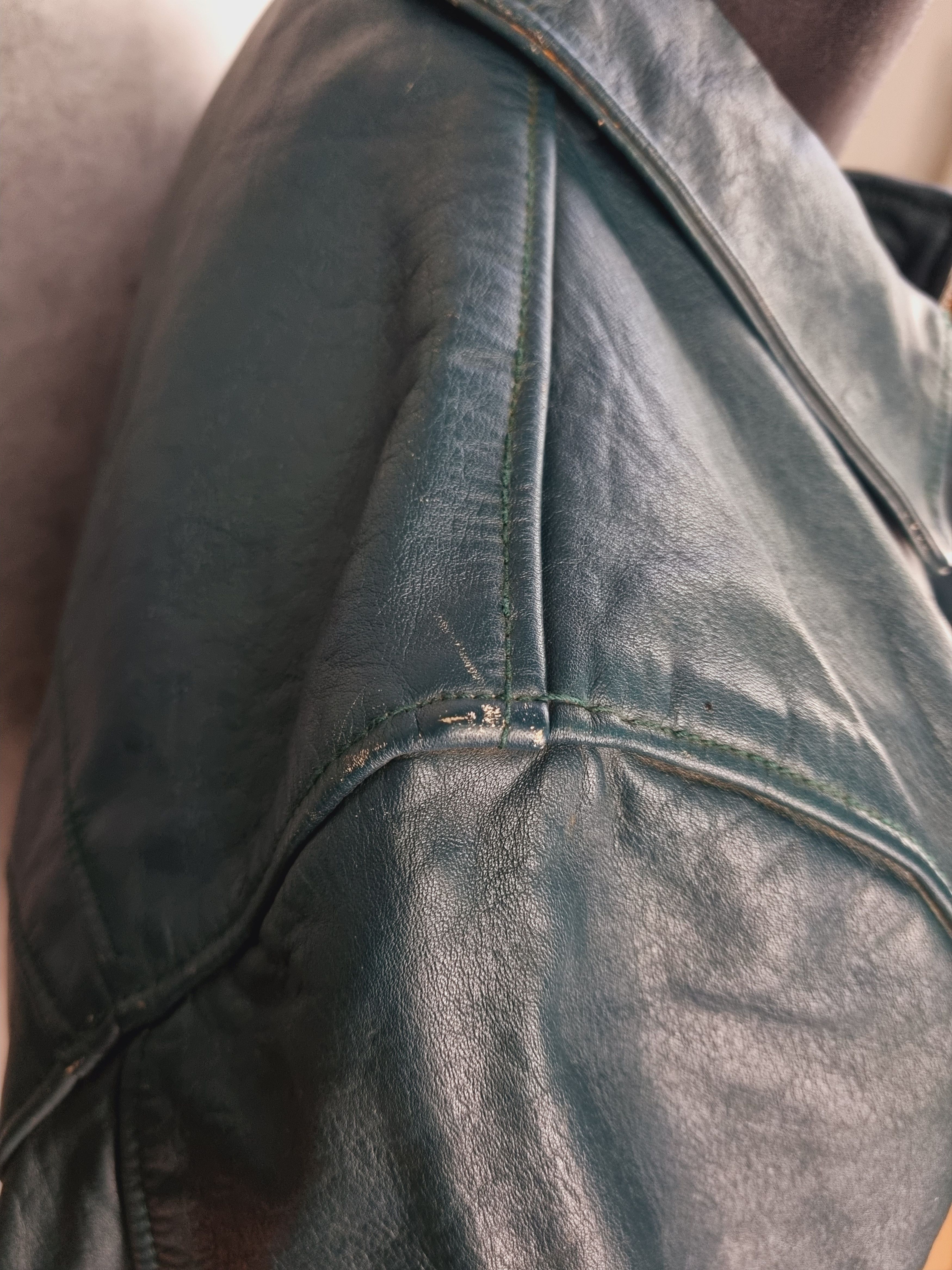 Vintage Unique 90s Leather Jacket Size US S / EU 44-46 / 1 - 16 Thumbnail