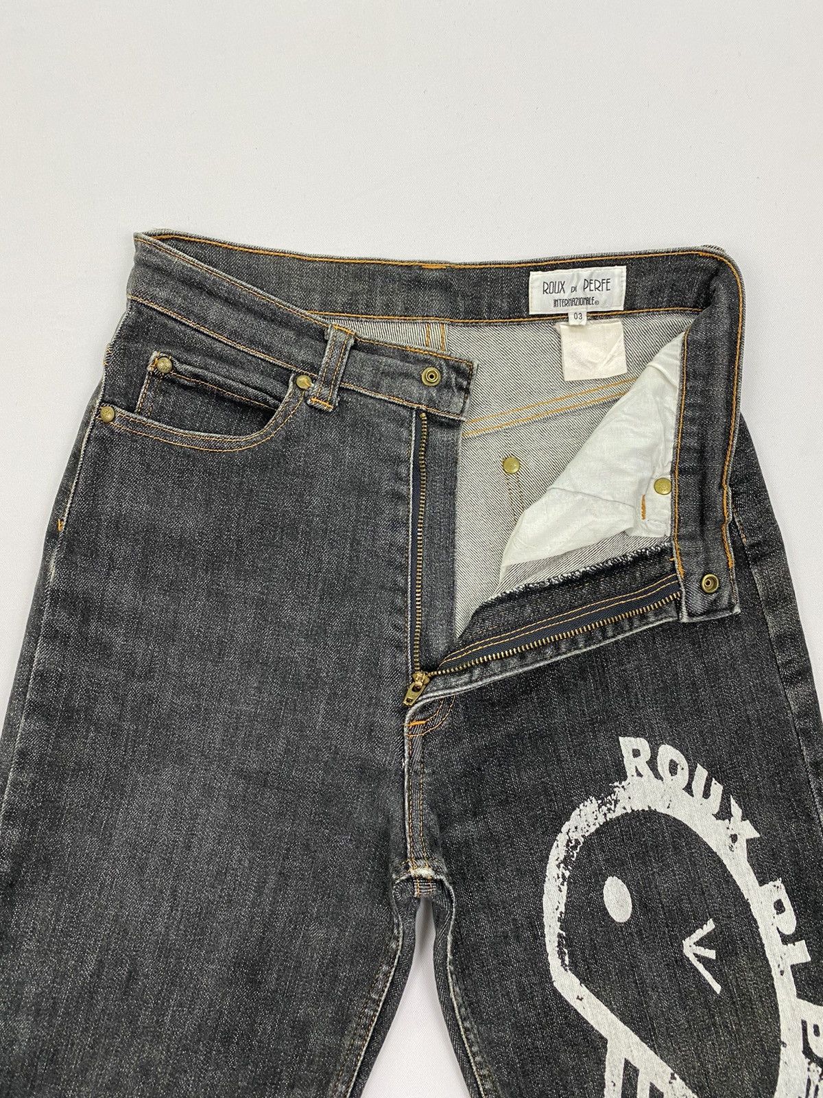 Japanese Brand Roux Di Perfe Distressed Jeans Size 26" / US 2 / IT 38 - 7 Thumbnail