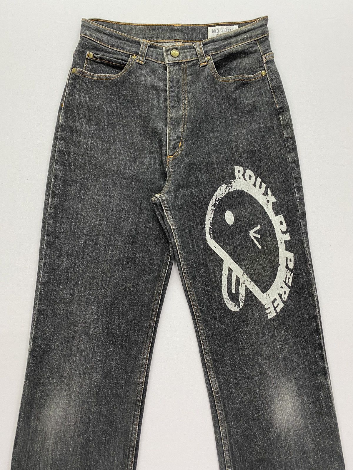 Japanese Brand Roux Di Perfe Distressed Jeans Size 26" / US 2 / IT 38 - 3 Thumbnail