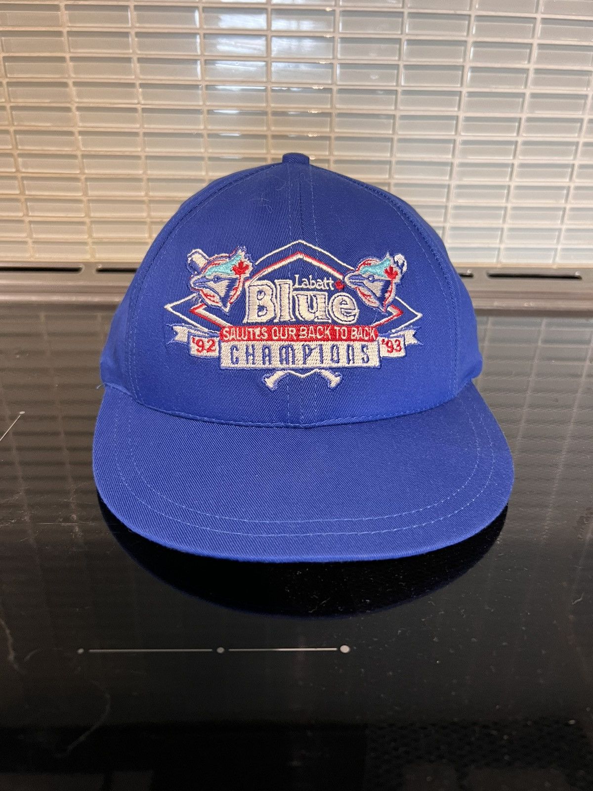 Vintage Vintage 90s Toronto Blue Jays 92 93 World Series Labatt Hat ...