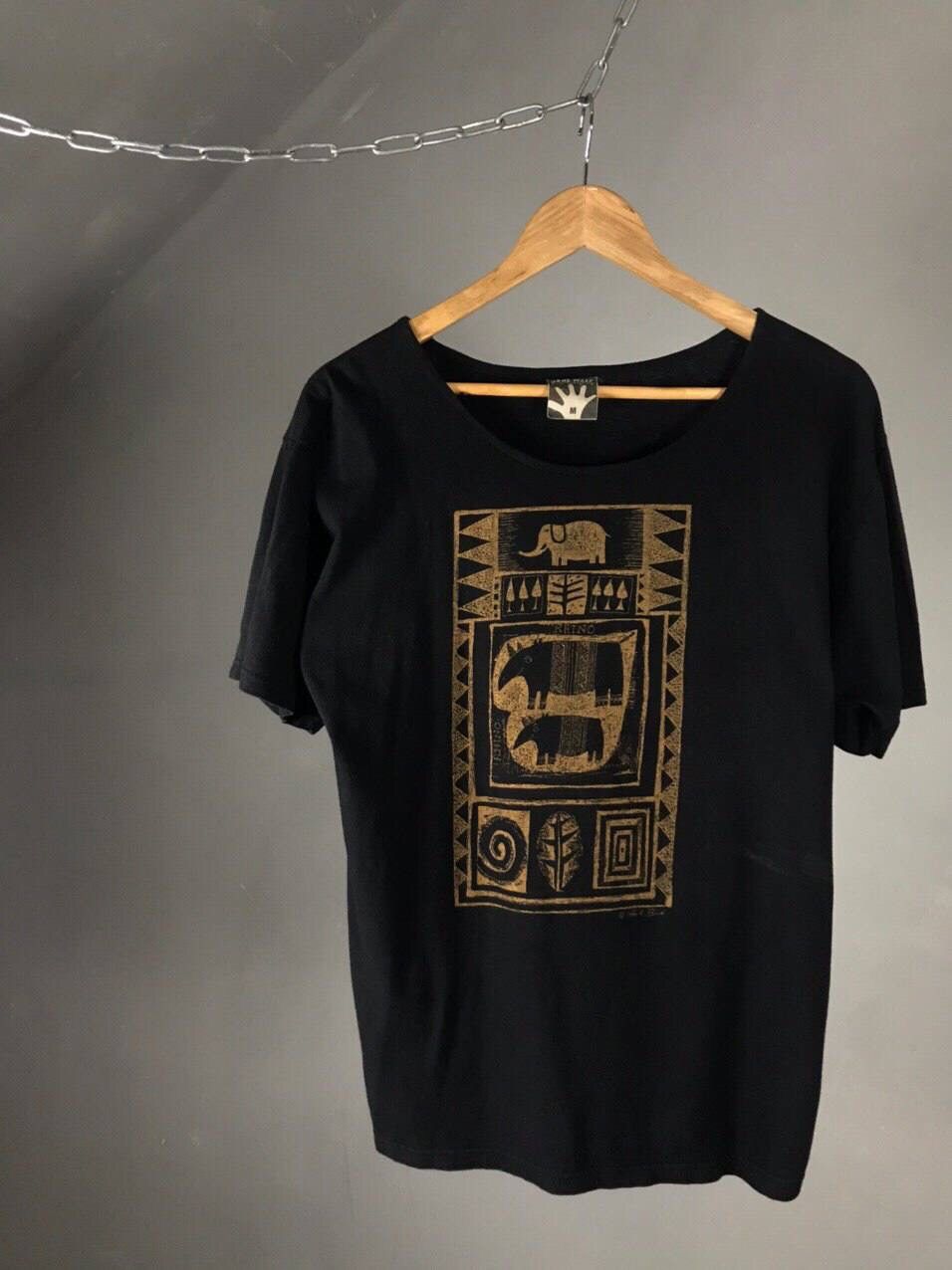 Handmade × Other × Vintage Hand Made Zimbabwe Art Tee Size US M / EU 48-50 / 2 - 1 Thumbnail