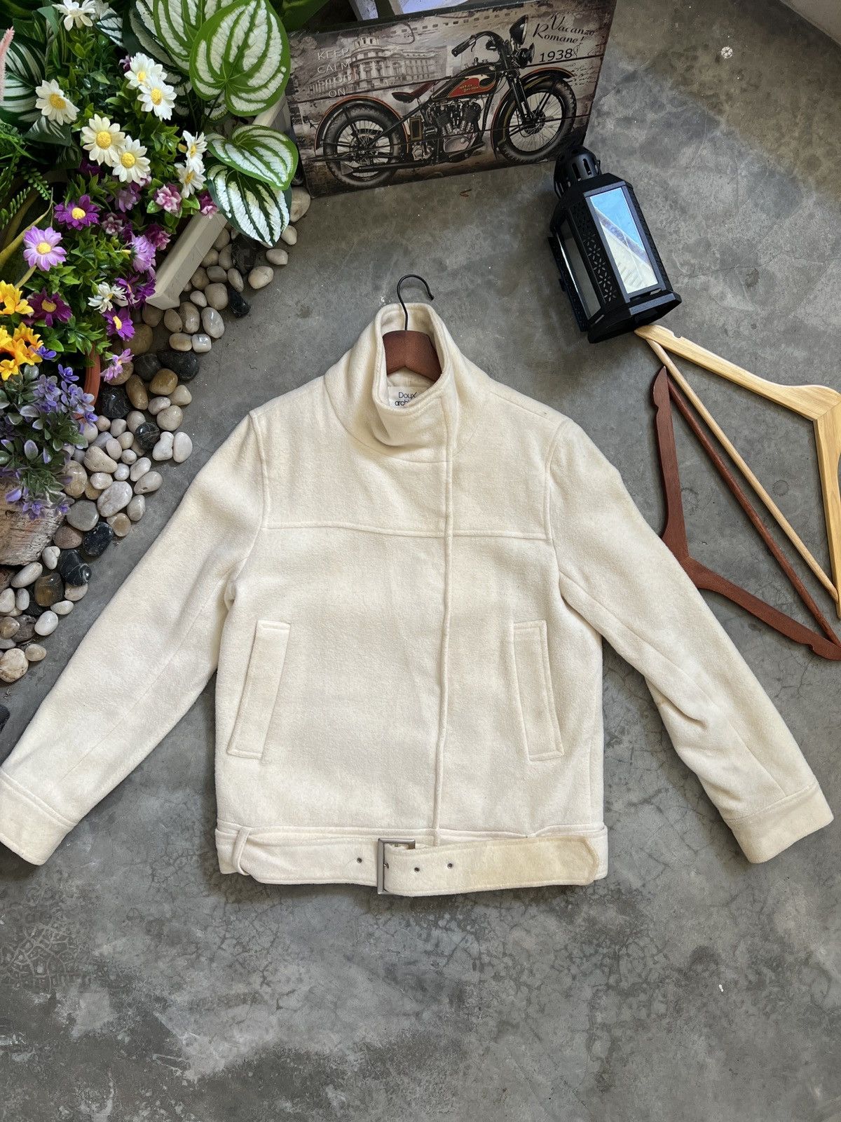 Japanese Brand × Vintage VTG 🏴‍☠️ Japanese Wool Quilted Bomber Jacket Size US M / EU 48-50 / 2 - 2 Thumbnail