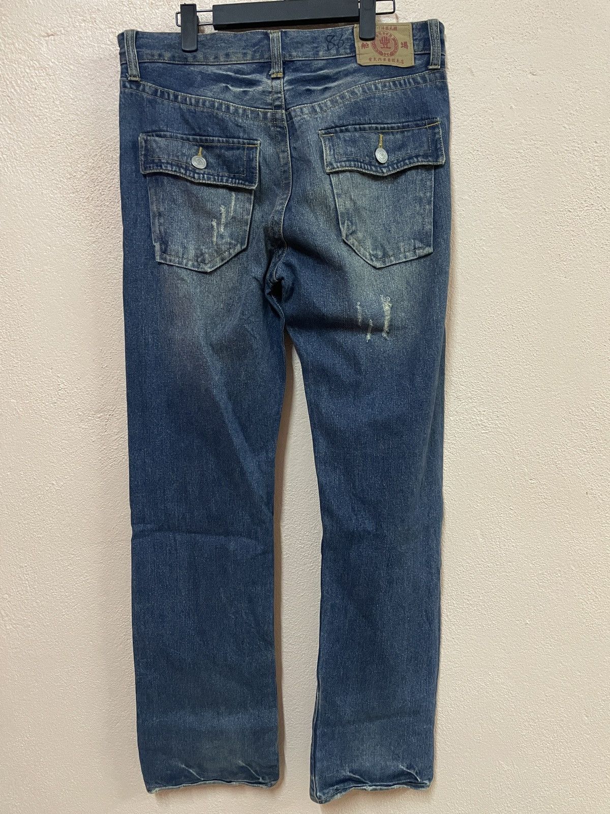 Japanese Brand Karakuri Japanese tradition Dragon Printed Blue Jeans W34 Size US 34 / EU 50 - 9 Thumbnail