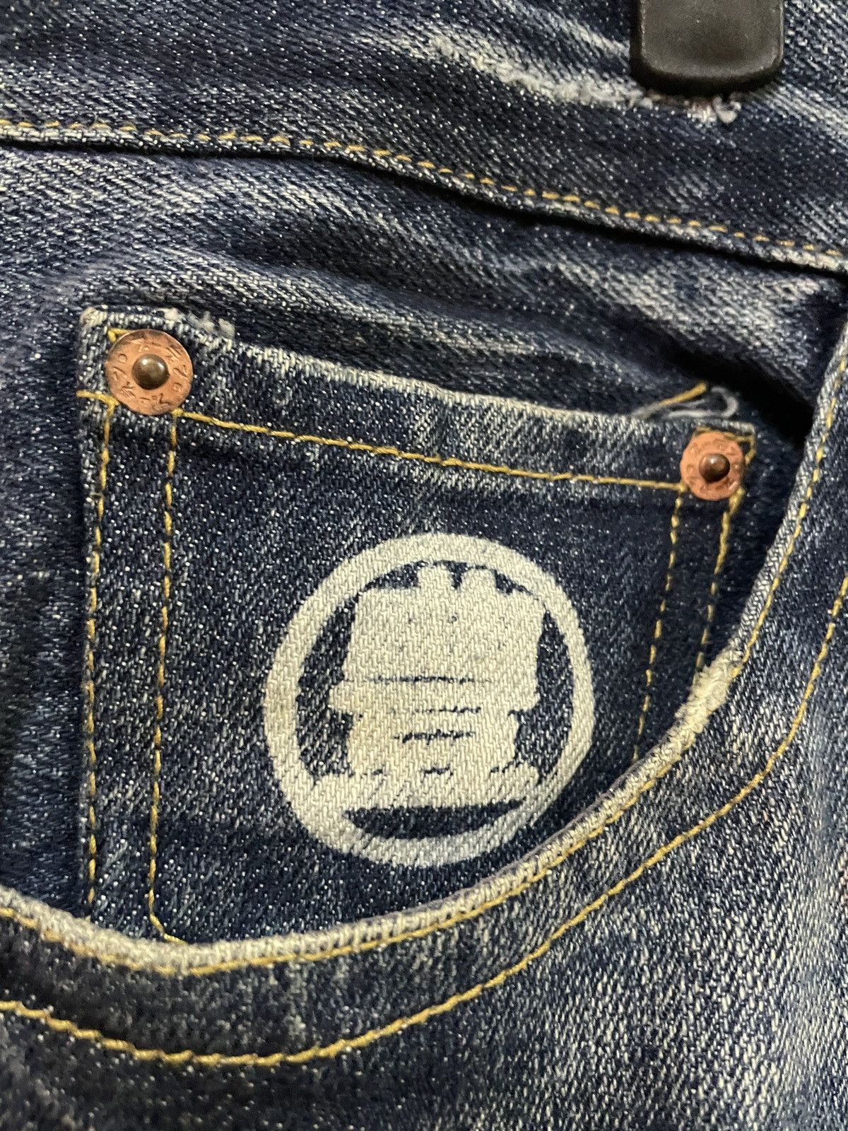 Japanese Brand Karakuri Japanese tradition Dragon Printed Blue Jeans W34 Size US 34 / EU 50 - 7 Thumbnail