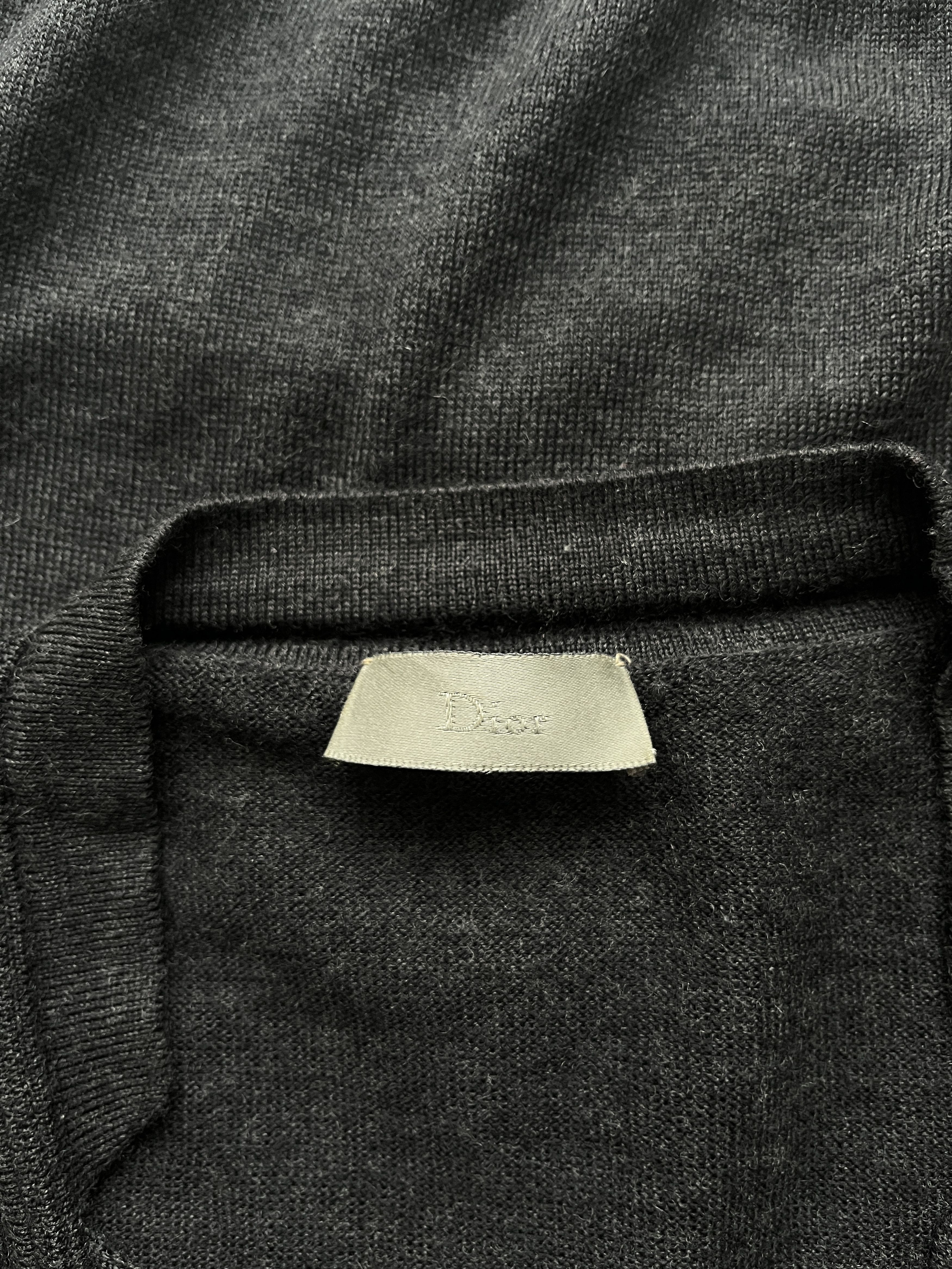 Dior ⚡️QUICK SALE⚡️2007 Dior Hedi Slimane Grey Knit Cardigan Size US M / EU 48-50 / 2 - 3 Thumbnail