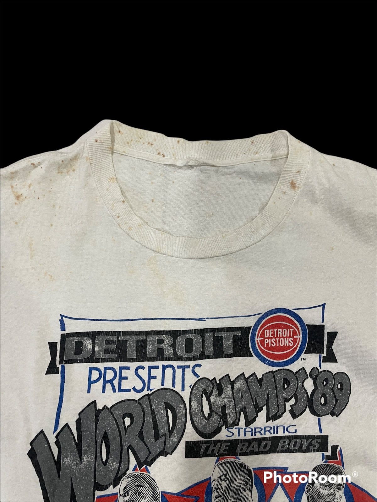 NBA DISTRESSED DETROIT PISTONS WORLD CHAMPION THE BAD BOYS NBA Size US XL / EU 56 / 4 - 6 Thumbnail