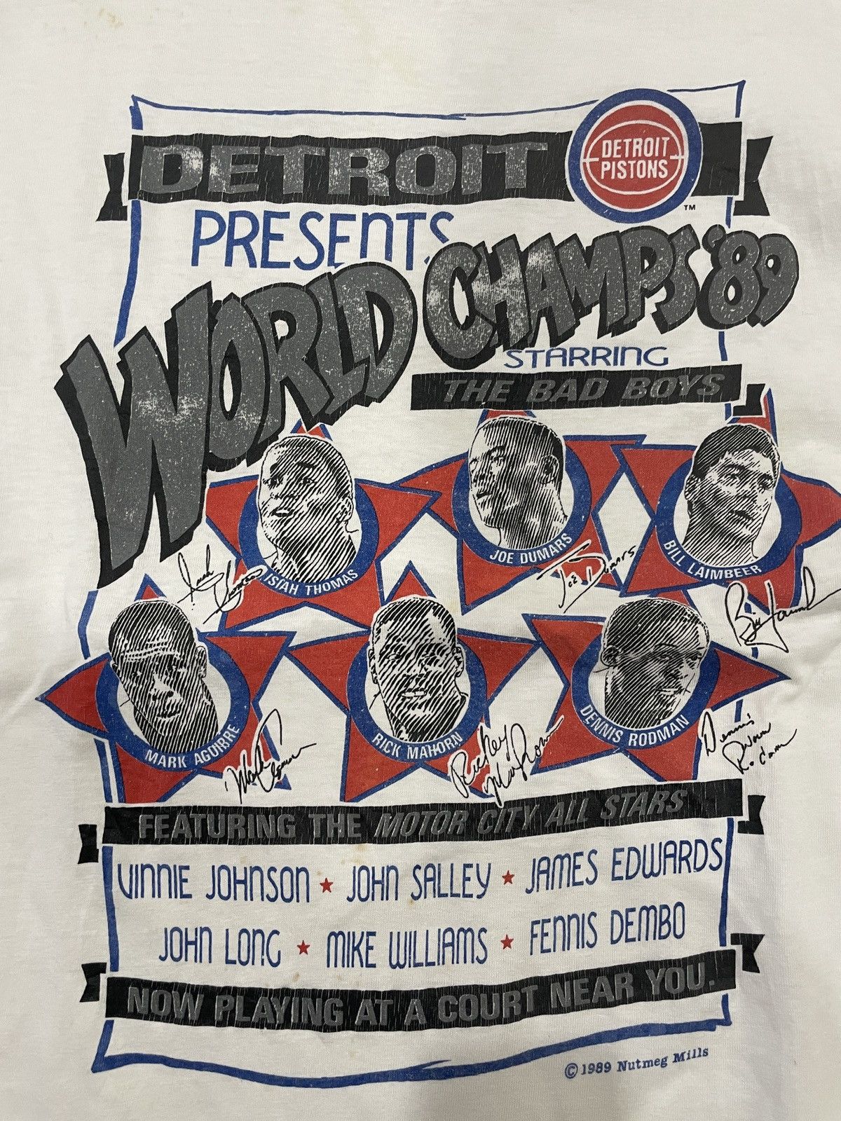 NBA DISTRESSED DETROIT PISTONS WORLD CHAMPION THE BAD BOYS NBA Size US XL / EU 56 / 4 - 2 Thumbnail