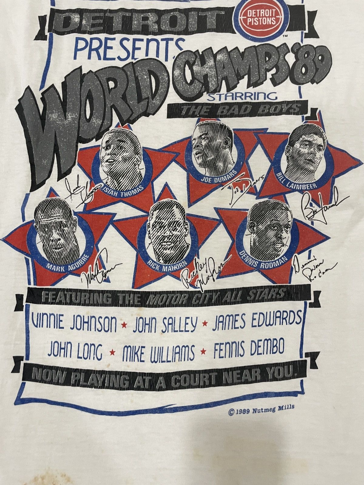 NBA DISTRESSED DETROIT PISTONS WORLD CHAMPION THE BAD BOYS NBA Size US XL / EU 56 / 4 - 3 Thumbnail