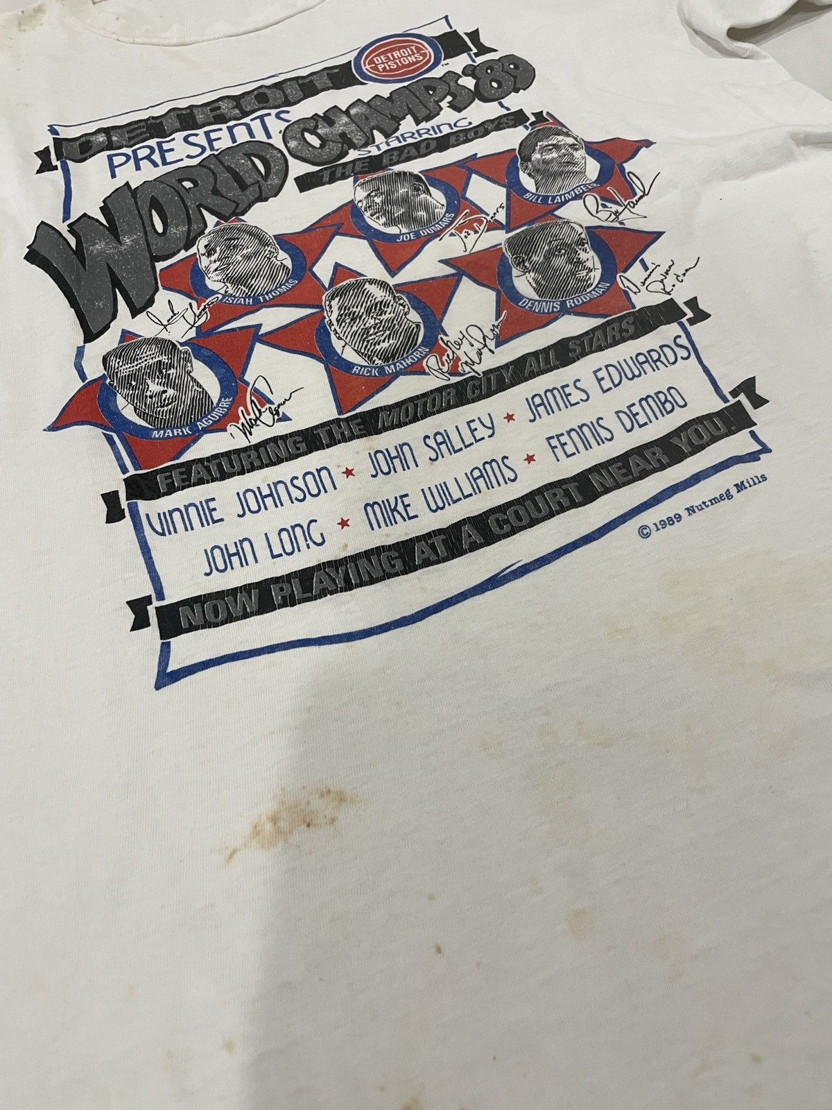NBA DISTRESSED DETROIT PISTONS WORLD CHAMPION THE BAD BOYS NBA Size US XL / EU 56 / 4 - 5 Thumbnail