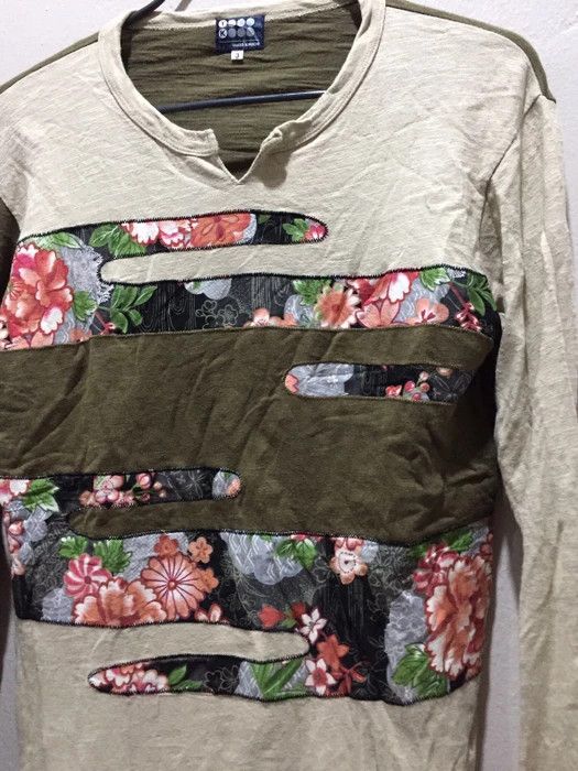 Japanese Brand Takeo kikuchi patchwork floral japanese tradition art Size US S / EU 44-46 / 1 - 4 Thumbnail