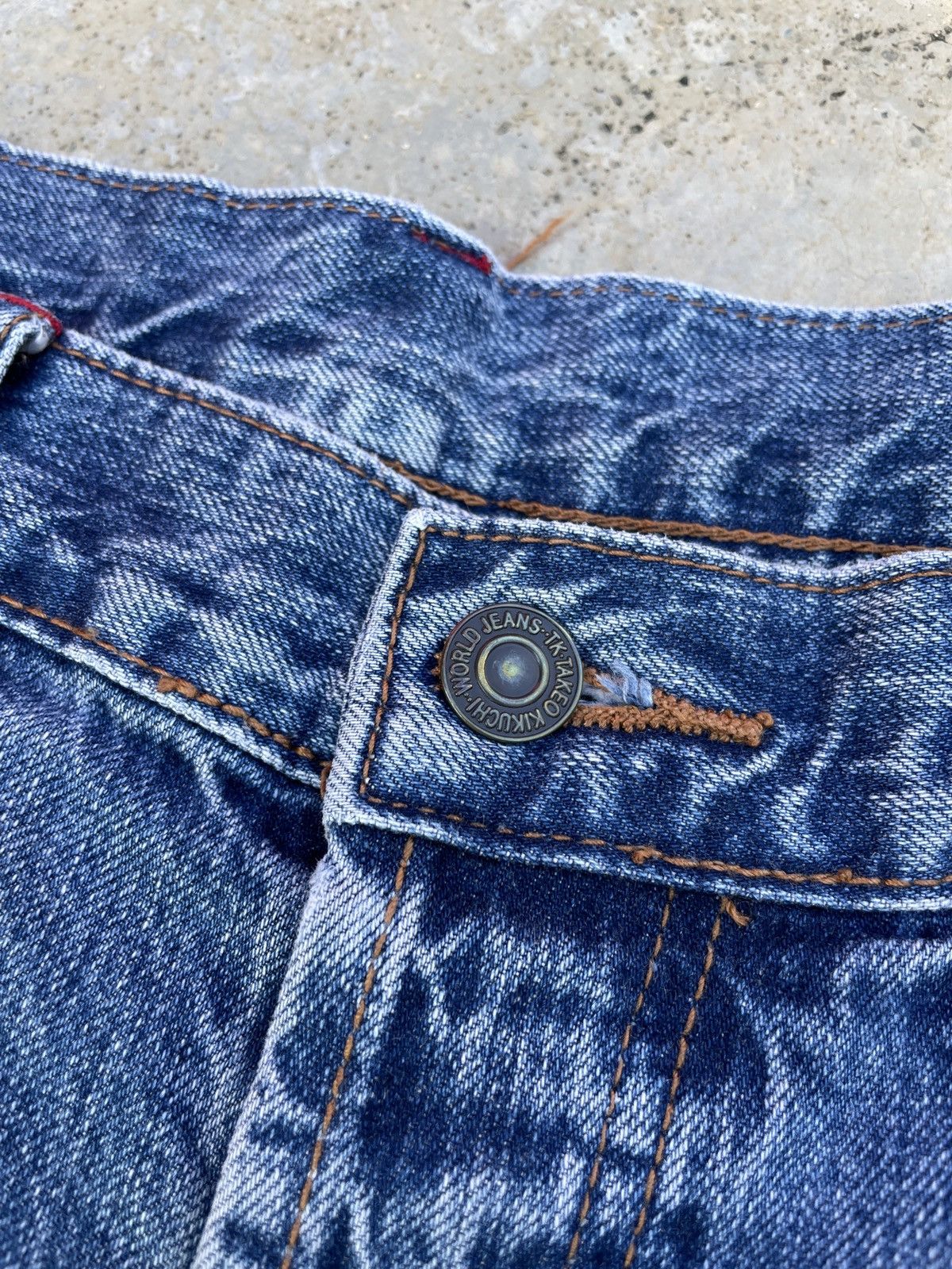 Japanese Brand Takeo kikuchi jeans collection denim patchwork sakura ART Size US 34 / EU 50 - 6 Thumbnail