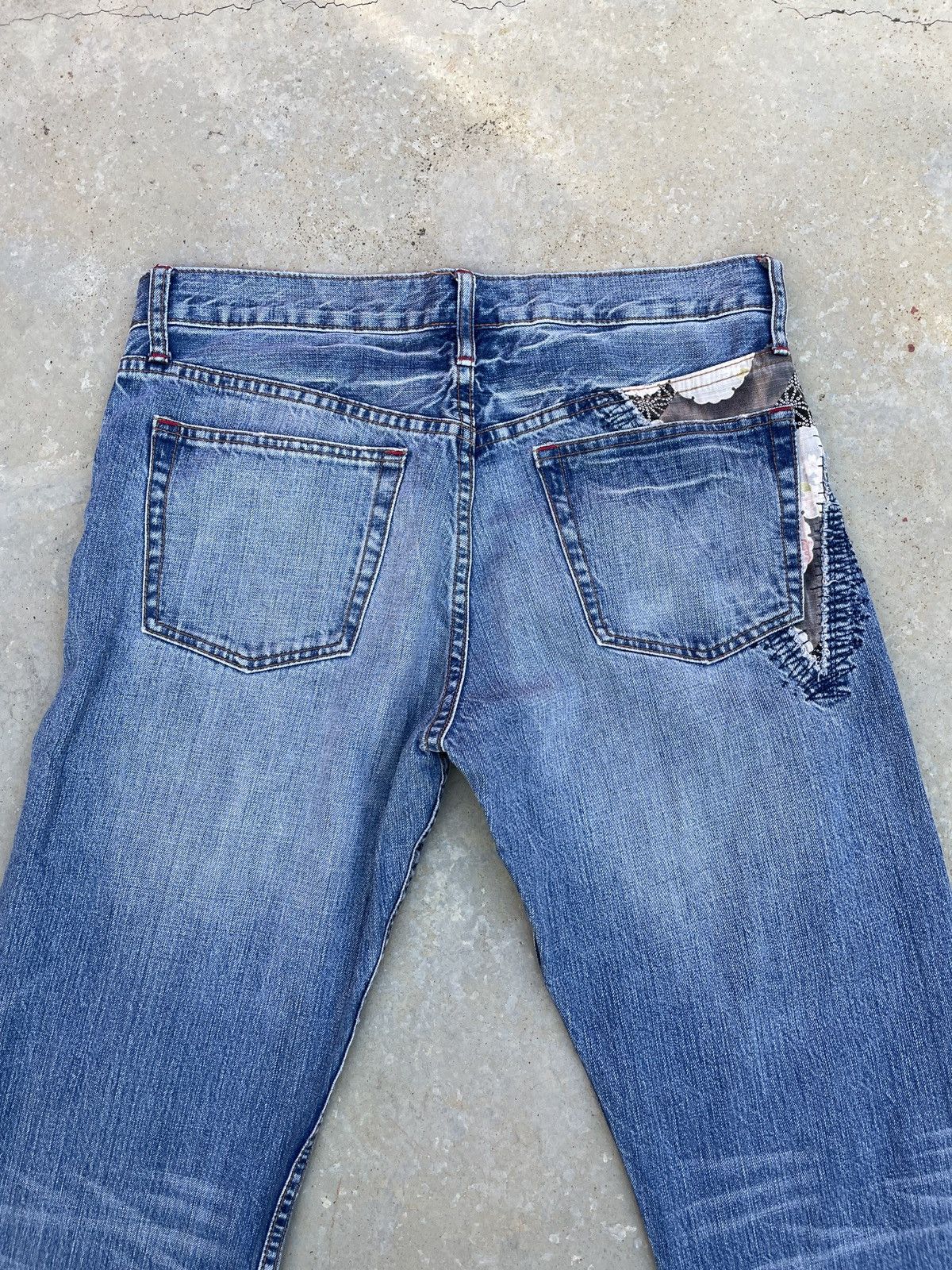 Japanese Brand Takeo kikuchi jeans collection denim patchwork sakura ART Size US 34 / EU 50 - 5 Thumbnail