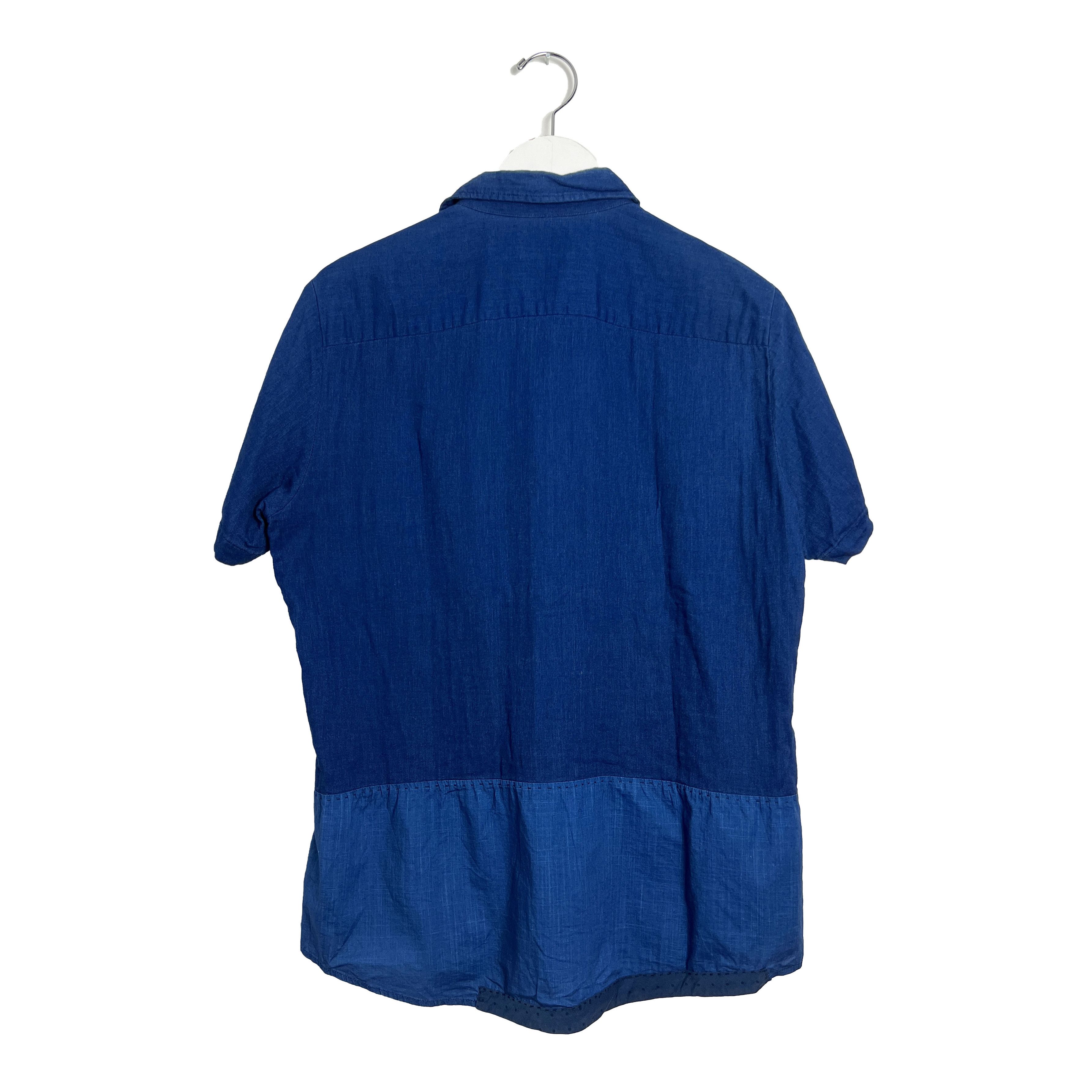 Blue Blue Japan Patchwork Indigo Dyed Button Up Shirt | Grailed
