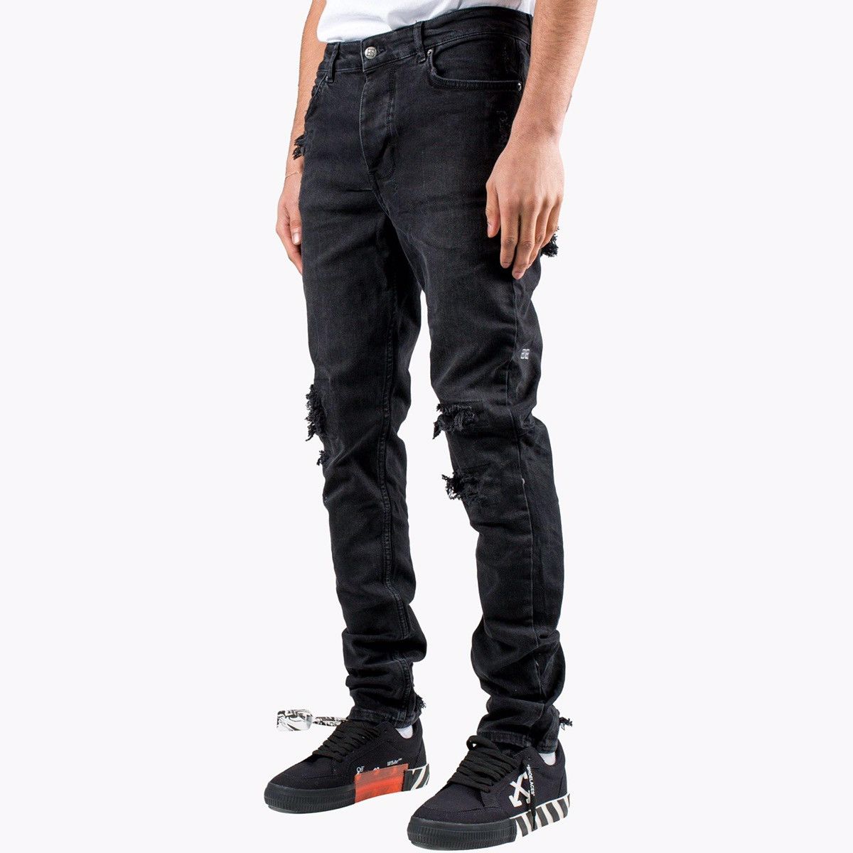 Japanese Brand × Represent Clo. × Vintage Represent Knee Destroyer Denim Skinny Size US 30 / EU 46 - 1 Thumbnail