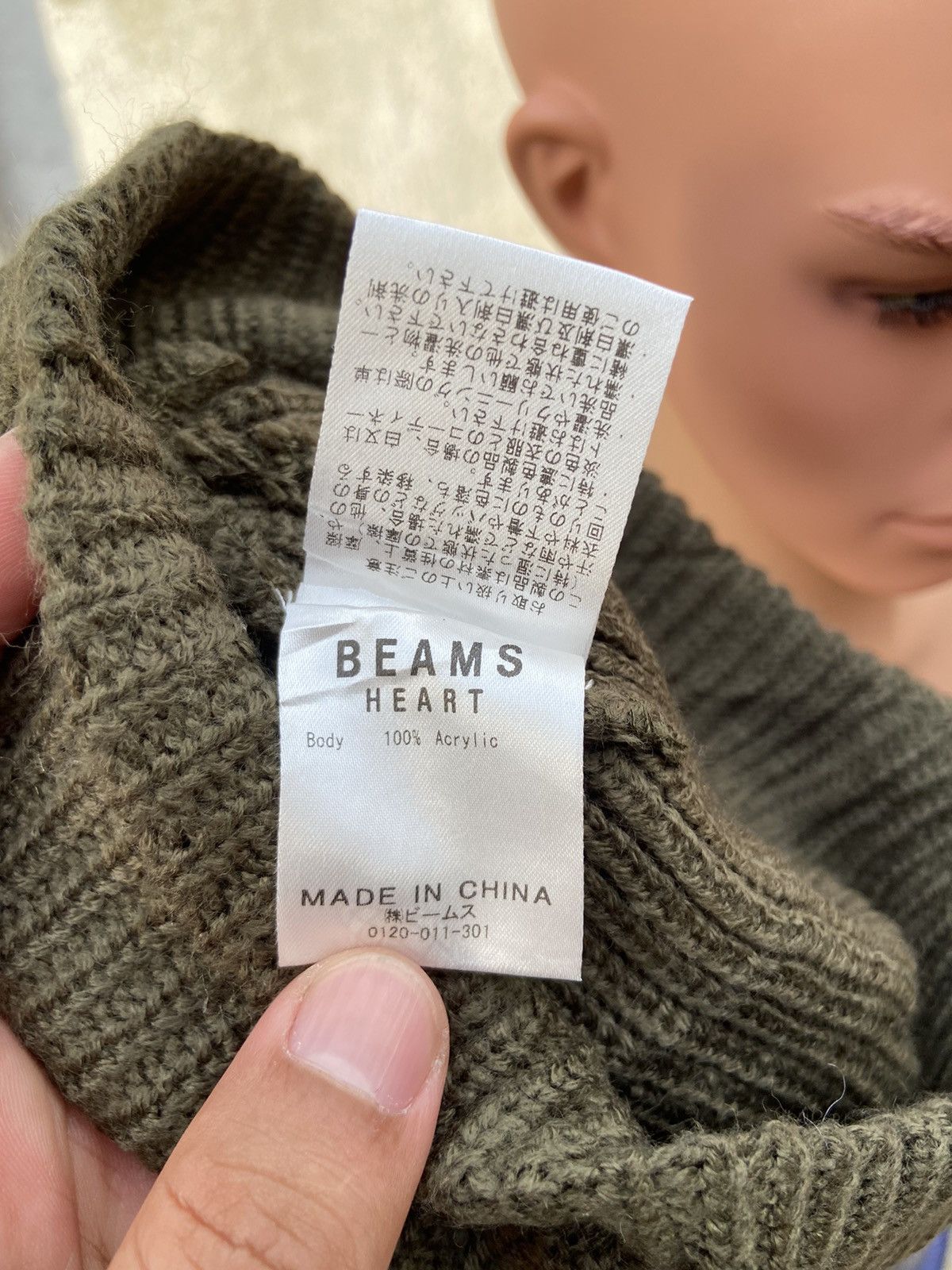 Beams Plus Beams Heart Beanie Hat Size ONE SIZE - 5 Thumbnail