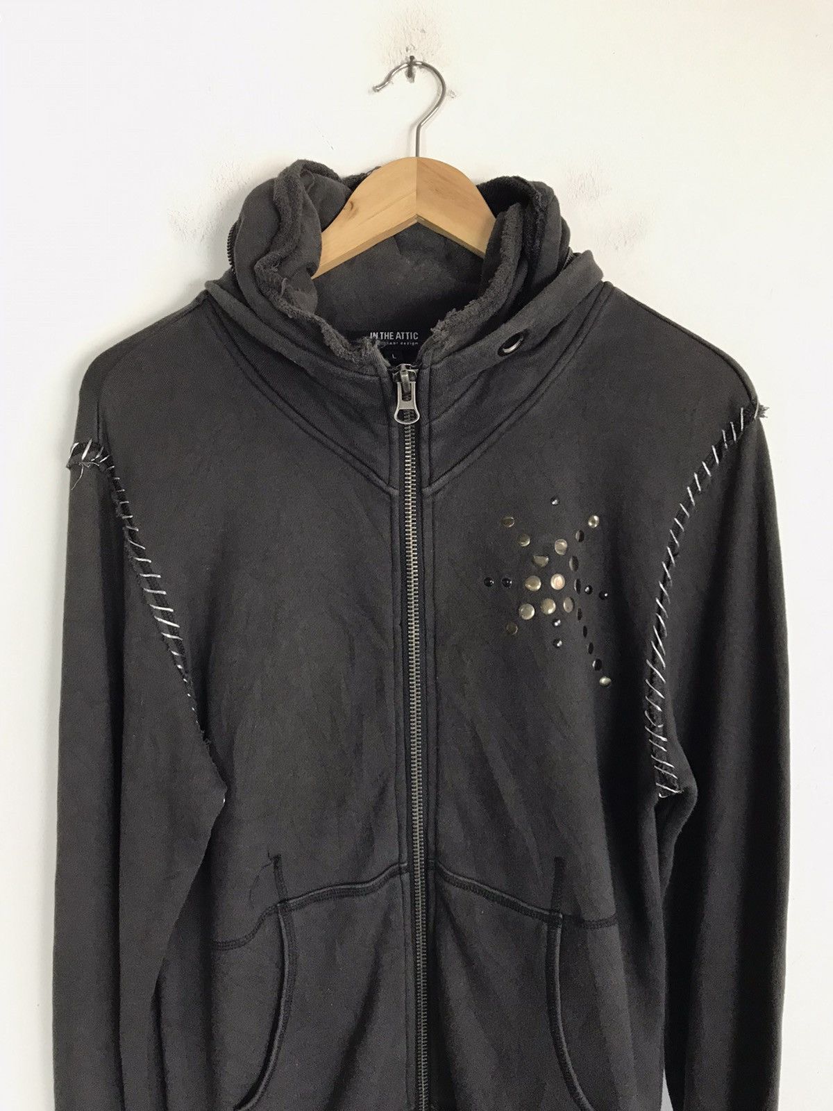 In The Attic 🇯🇵Vintage In The Attic Punk Bondage Style Hoodie Size US L / EU 52-54 / 3 - 3 Thumbnail