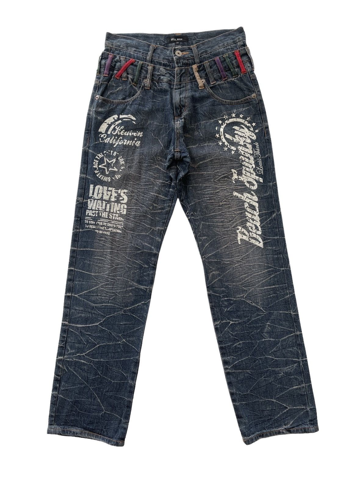 Japanese Brand Nylaus Double Waist Denim Size US 28 / EU 44 - 1 Thumbnail