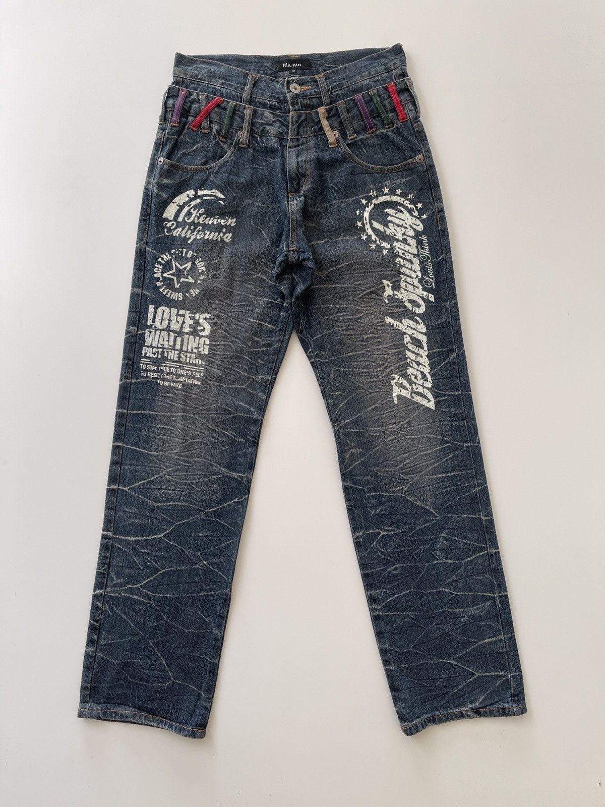 Japanese Brand Nylaus Double Waist Denim Size US 28 / EU 44 - 6 Thumbnail
