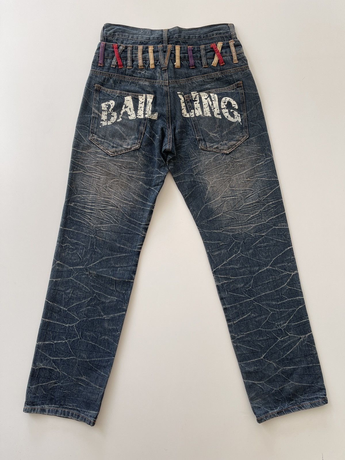Japanese Brand Nylaus Double Waist Denim Size US 28 / EU 44 - 10 Thumbnail