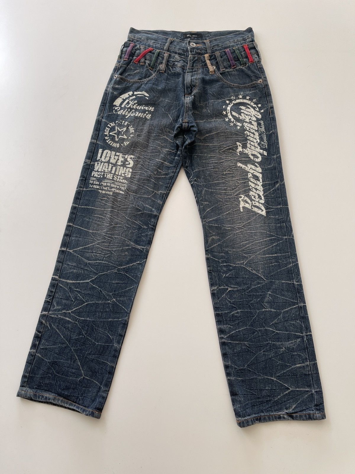 Japanese Brand Nylaus Double Waist Denim Size US 28 / EU 44 - 8 Thumbnail
