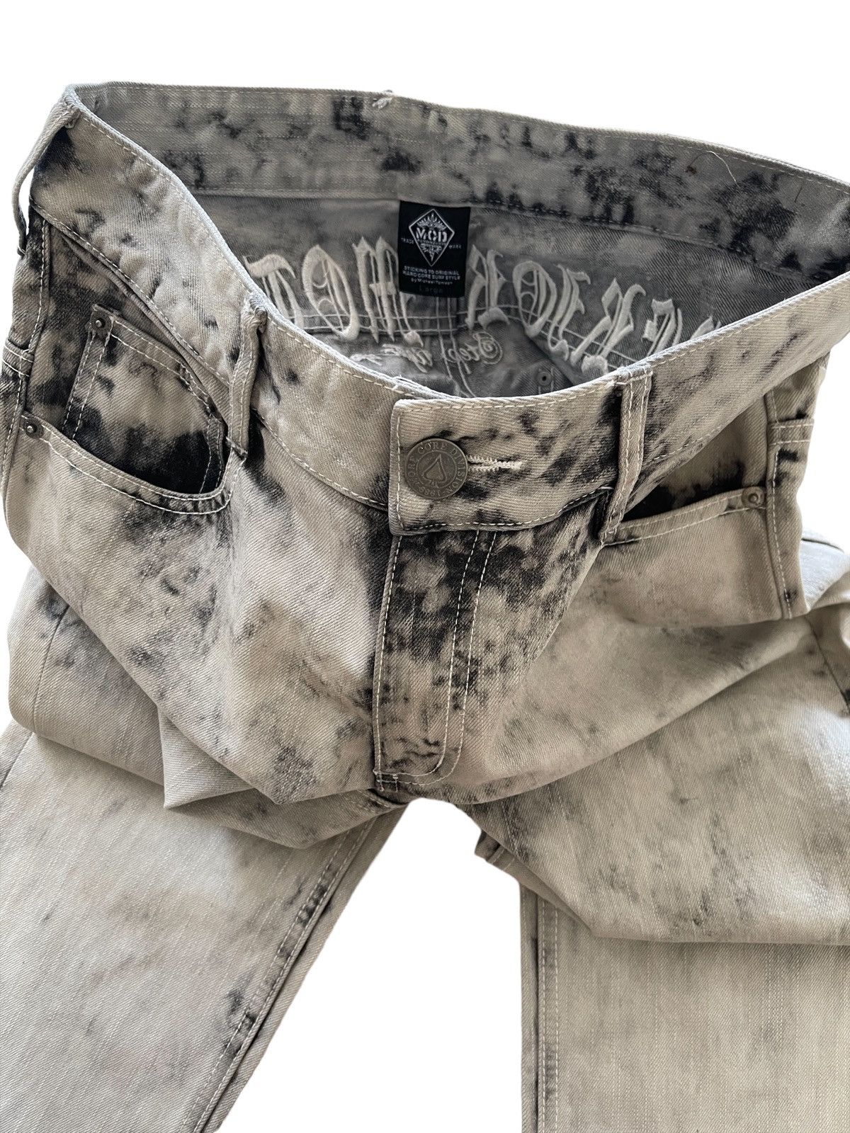 Japanese Brand MCD Black Washed Blow Up Punk Denim Size US 32 / EU 48 - 6 Thumbnail