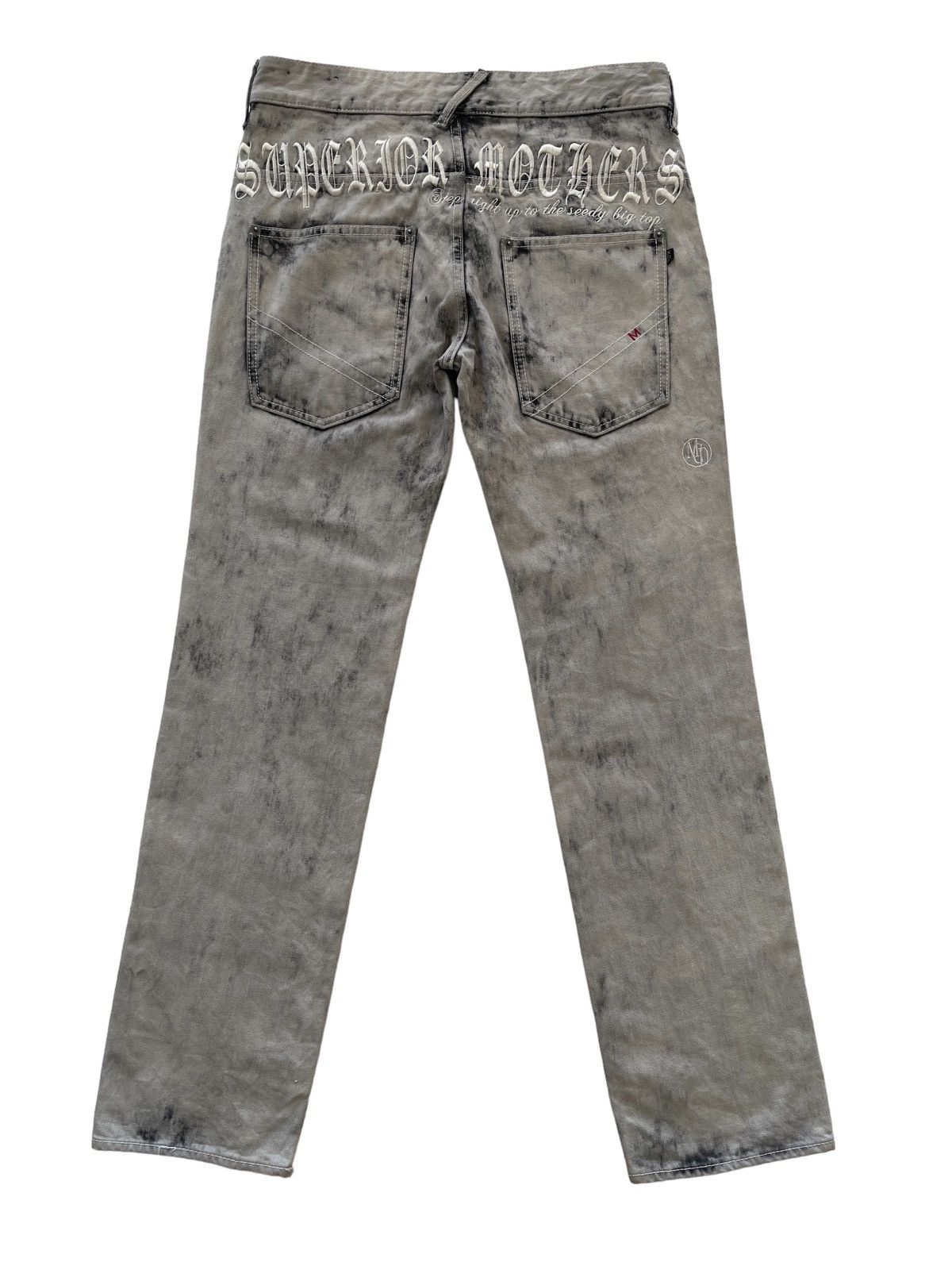 Japanese Brand MCD Black Washed Blow Up Punk Denim Size US 32 / EU 48 - 2 Thumbnail