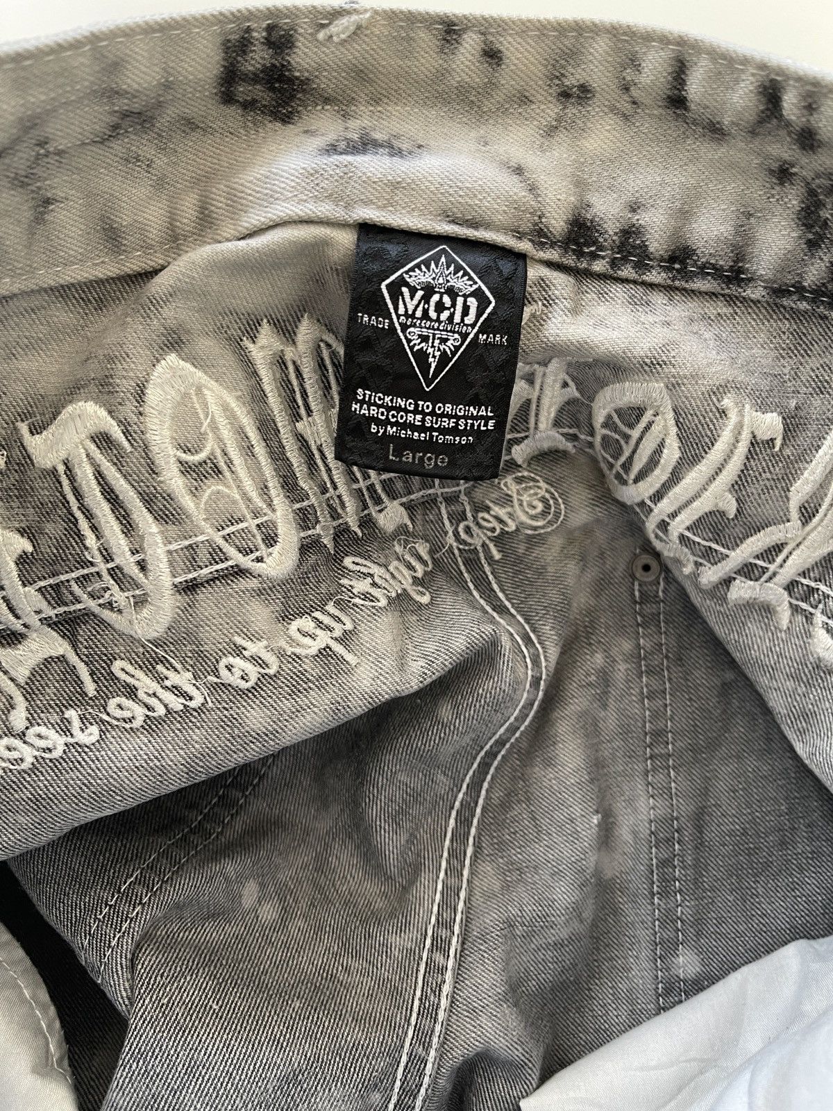 Japanese Brand MCD Black Washed Blow Up Punk Denim Size US 32 / EU 48 - 11 Thumbnail