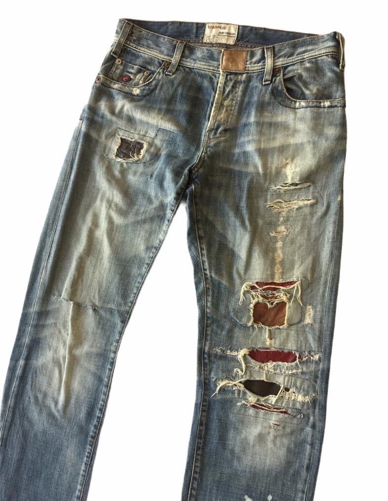 Energie Ripped Denim Pants Size US 31 - 9 Thumbnail