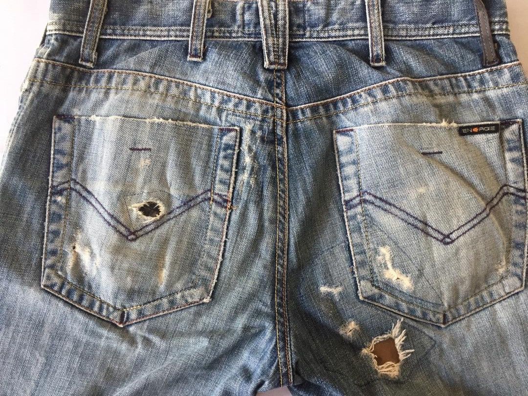 Energie Ripped Denim Pants Size US 31 - 12 Thumbnail