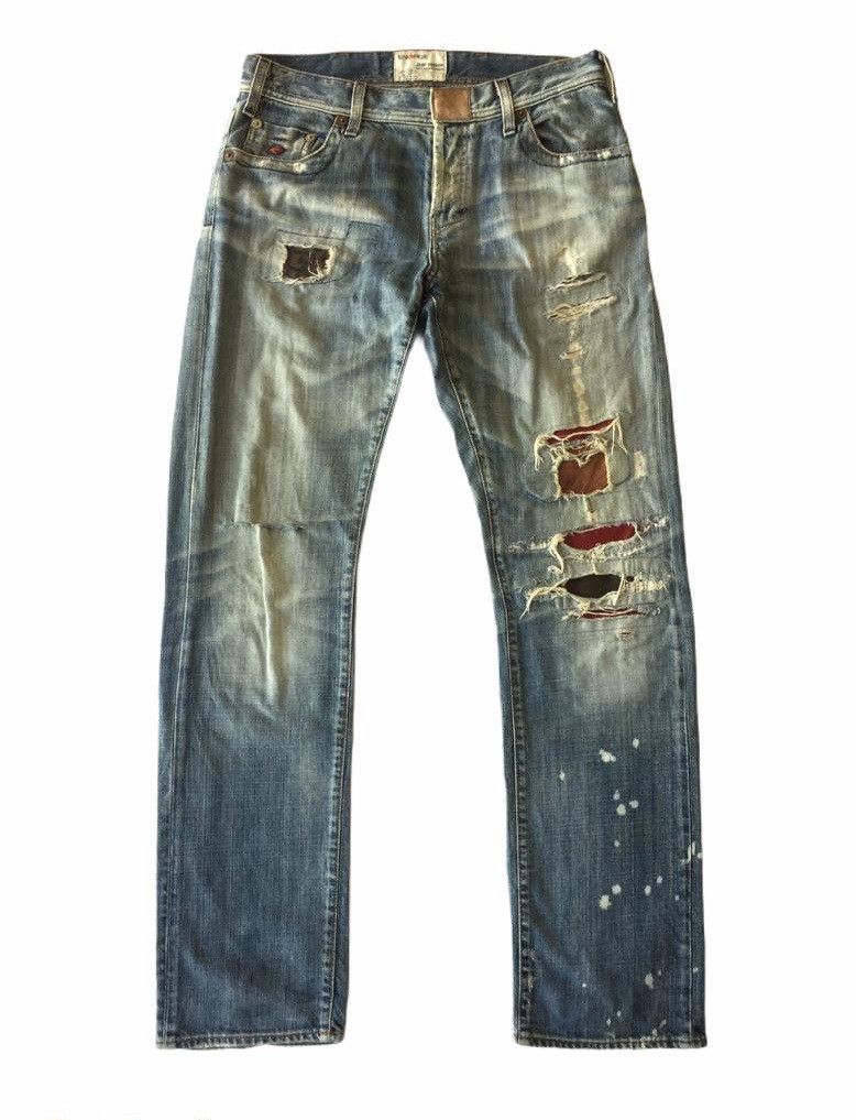 image of Energie x If Six Was Nine Ripped Denim Pants in Blue Denim, Men's (Size 31)