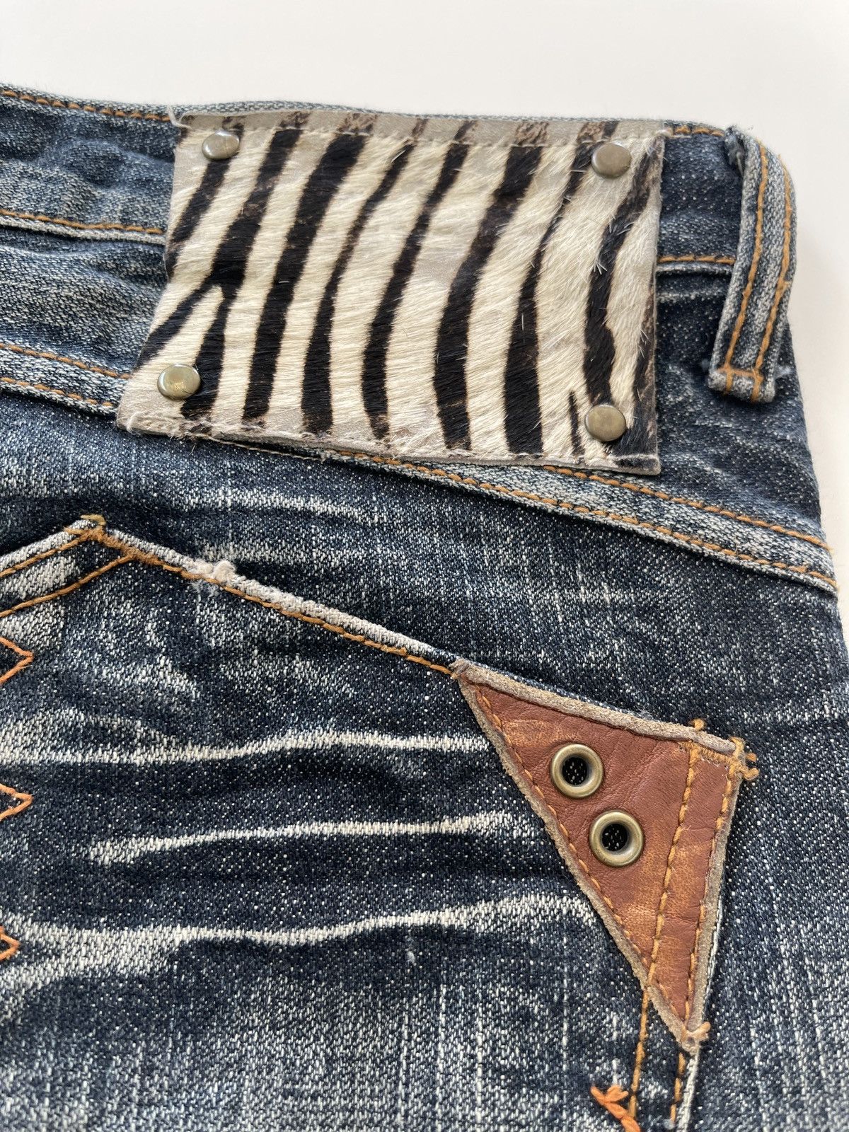 Japanese Brand Japanese Maraxia Distressed Flared Denim Size 28" / US 6 / IT 42 - 12 Thumbnail