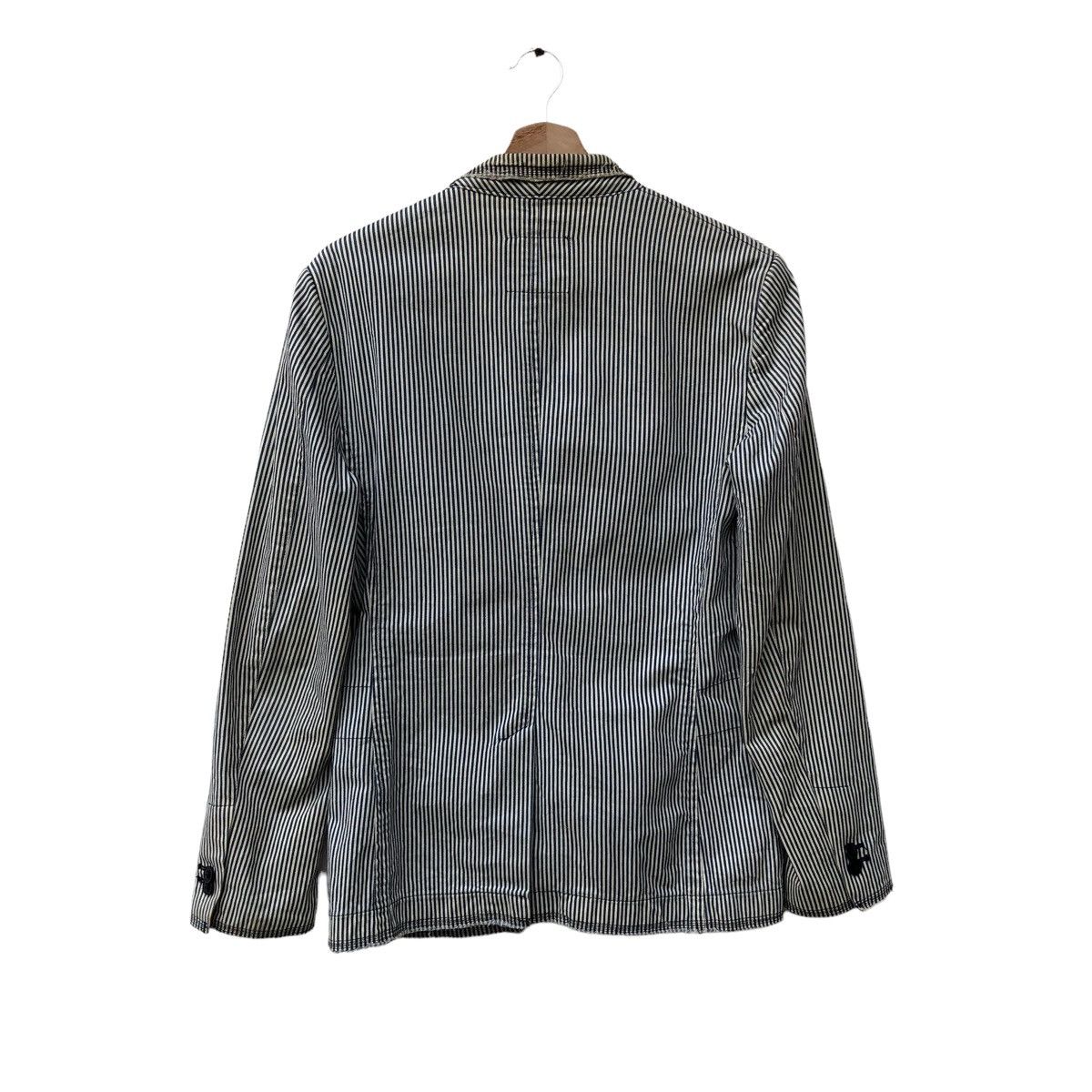 Japanese Brand Vintage Mario Matteo Distressed Hikory Jacket Size US M / EU 48-50 / 2 - 2 Thumbnail