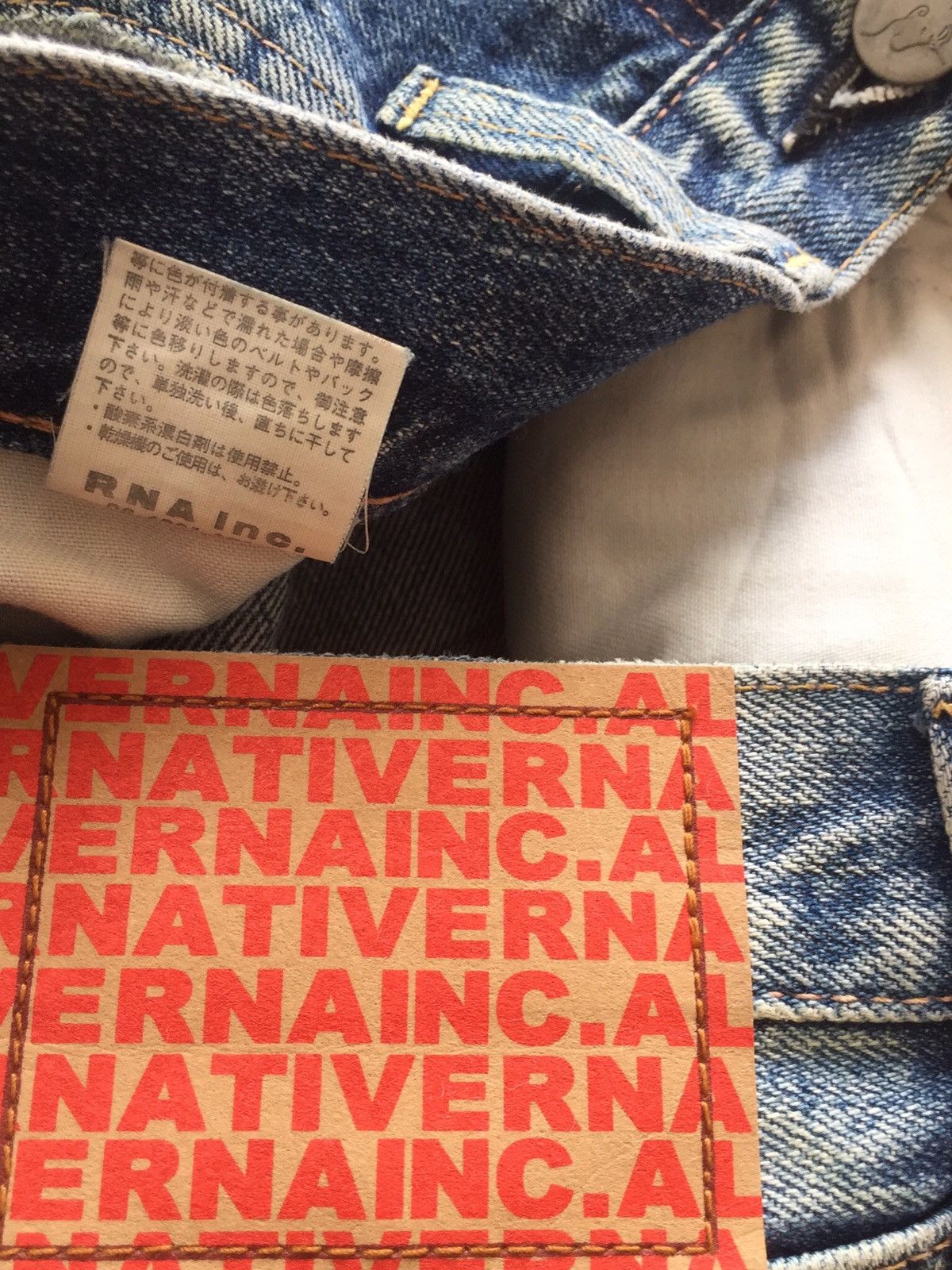 Japanese Brand JAPANESE RNA DISTRESSED ACID WASH DENIM Size US 32 / EU 48 - 11 Thumbnail