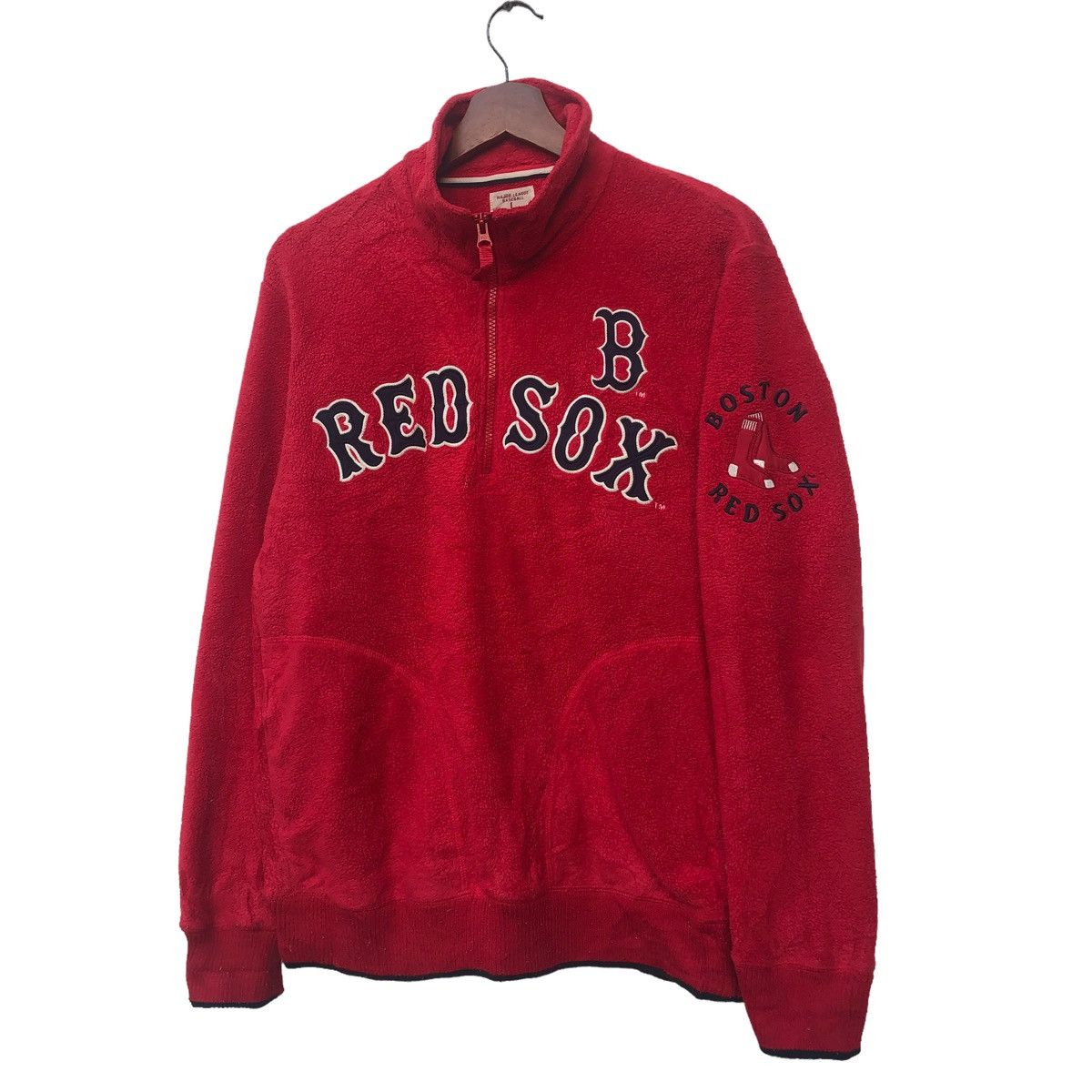 MLB 🔥Vintage Mlb Fleece Major League Baseball Boston Red Sox Size US M / EU 48-50 / 2 - 1 Thumbnail