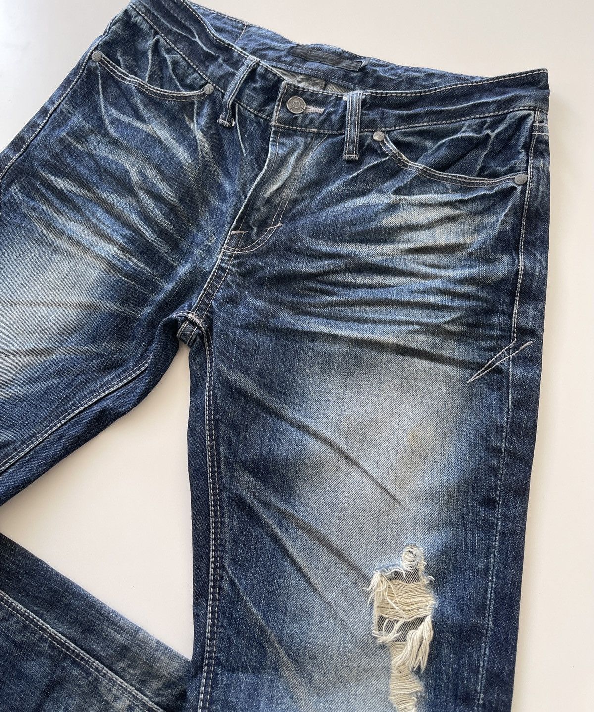 GOSTAR DE FUGA Fuga Flared Indigo Denim Size US 30 / EU 46 - 13 Thumbnail