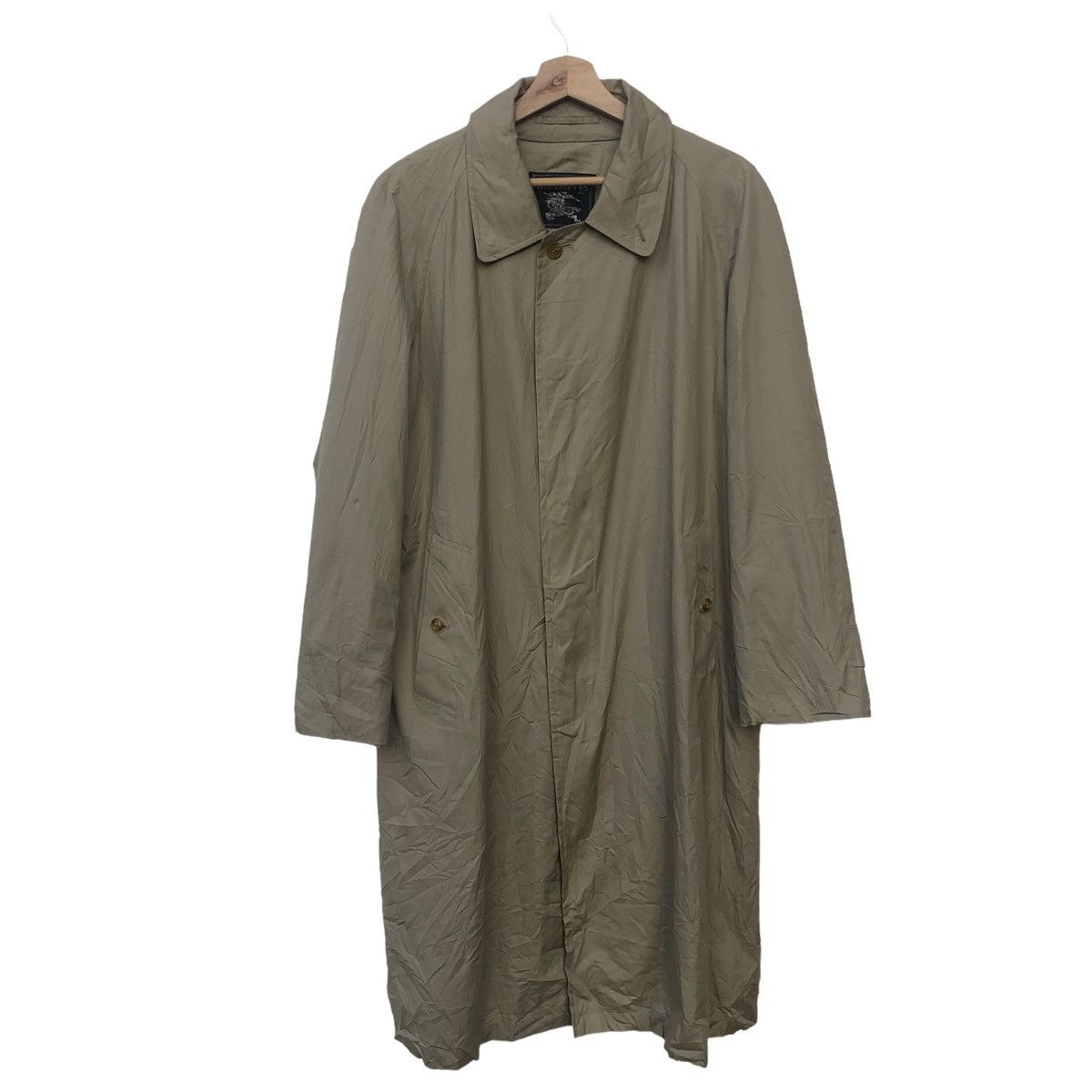 image of Vintage Burberry 100% Cotton Long Coat Jacket, Men's (Size Medium)