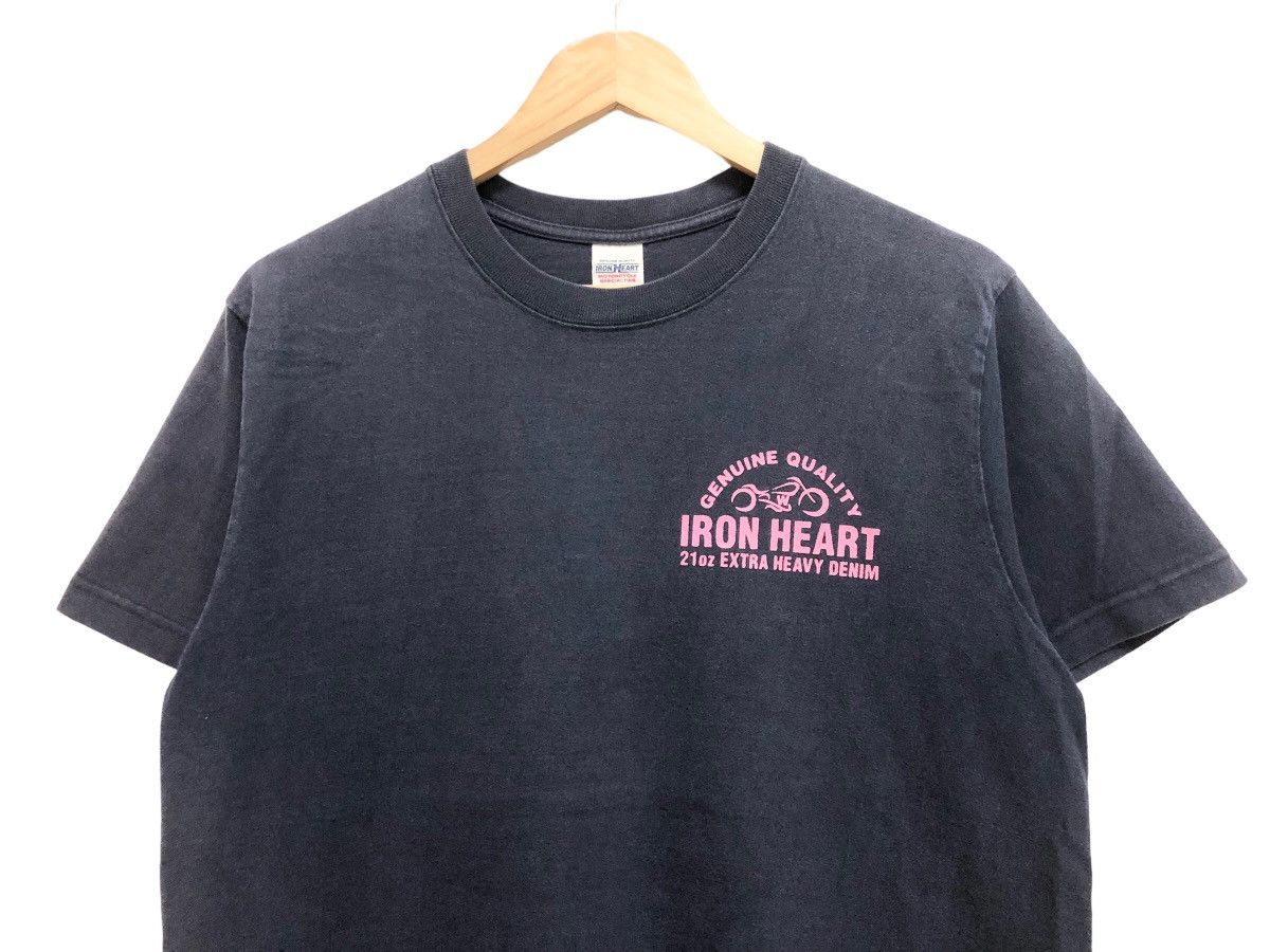 Iron Heart GENUINE QUALITY 21oz EXTRA HEAVY DENIM BIKER LOGO TEE Size US M / EU 48-50 / 2 - 3 Thumbnail